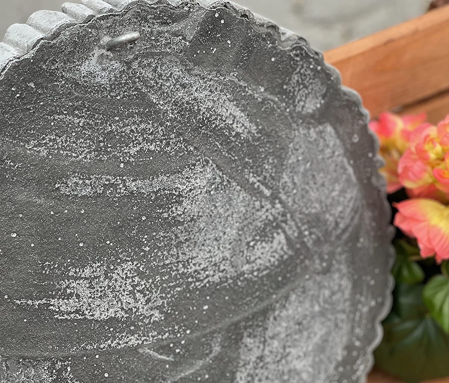 Stone and Style Wanddekoobjekt Frostfestes Wandrelief Mandala Seerose 33 cm