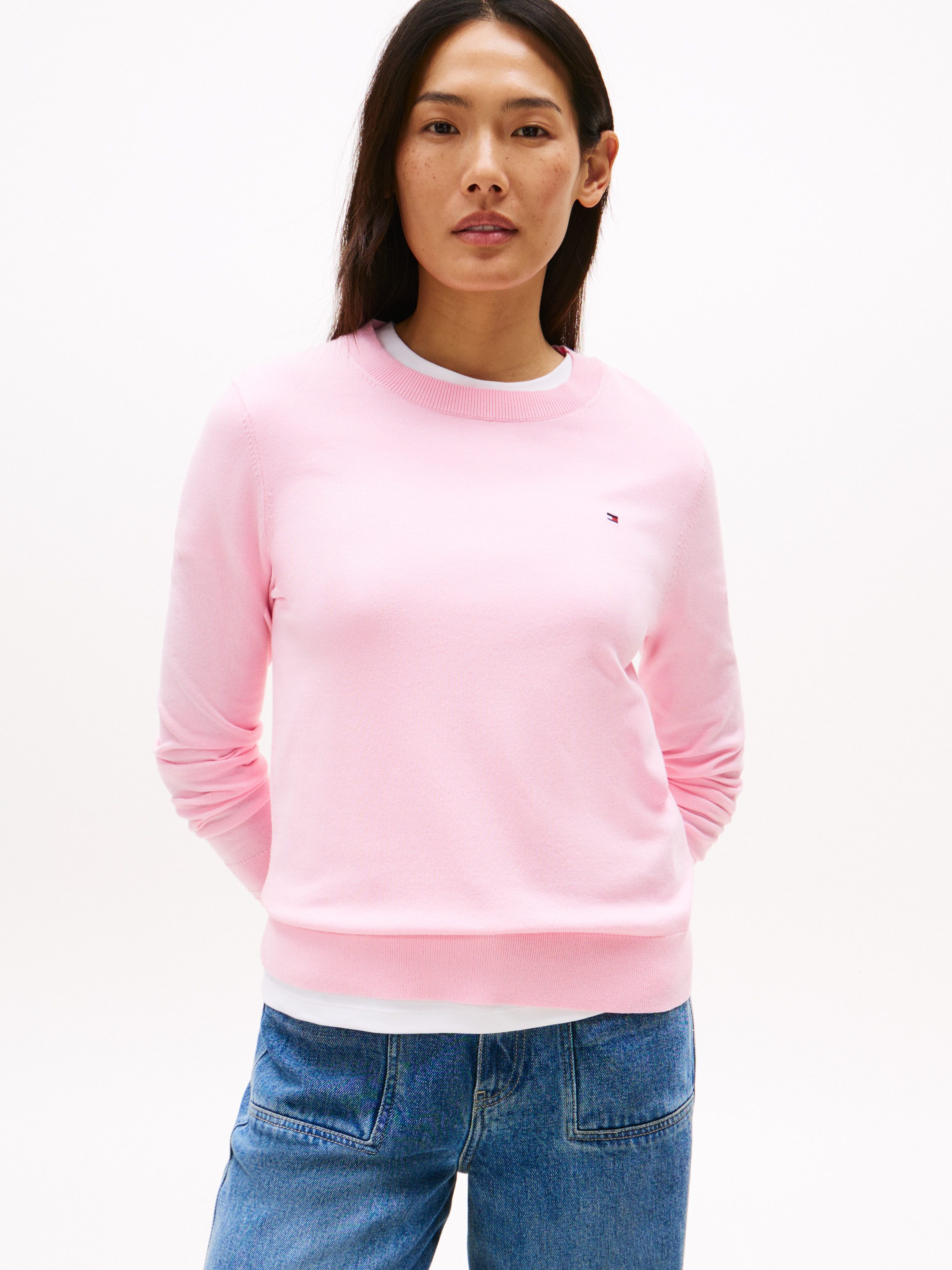 Tommy Hilfiger Rundhalspullover CO JERSEY STITCH günstig online kaufen