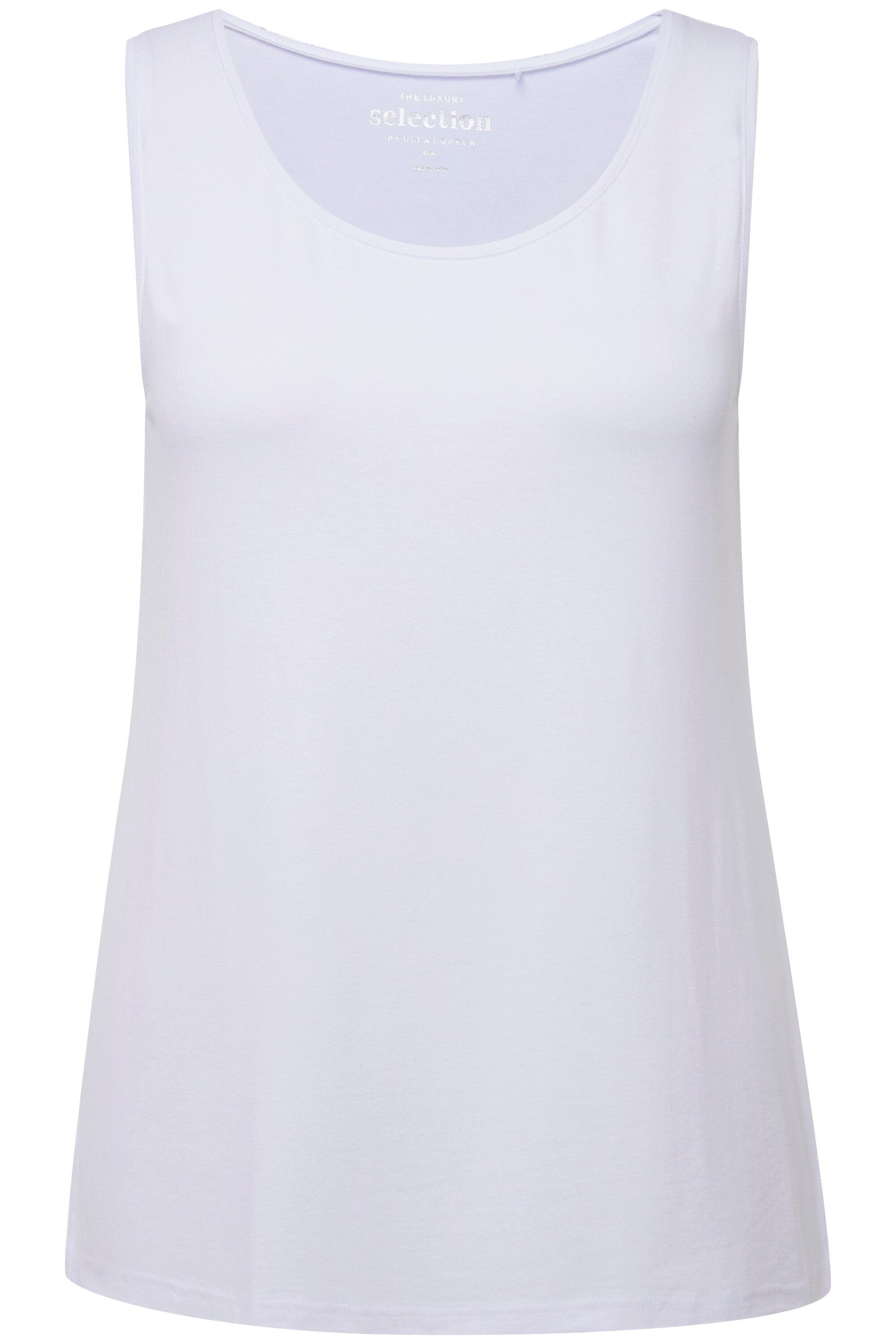 Ulla Popken Longtop Top Stretch Seitenschlitze Crêpe-Qualität günstig online kaufen