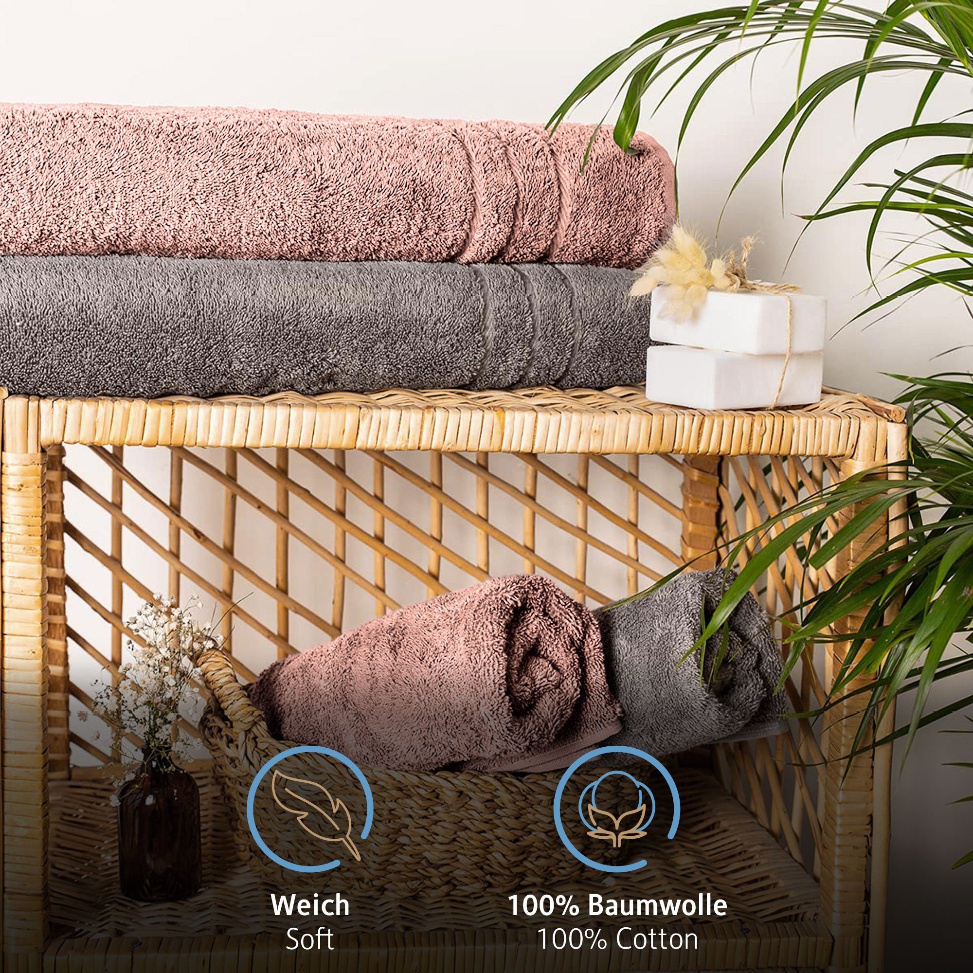 Komfortec Saunatuch 80x200 cm Saunatücher Set günstig online kaufen