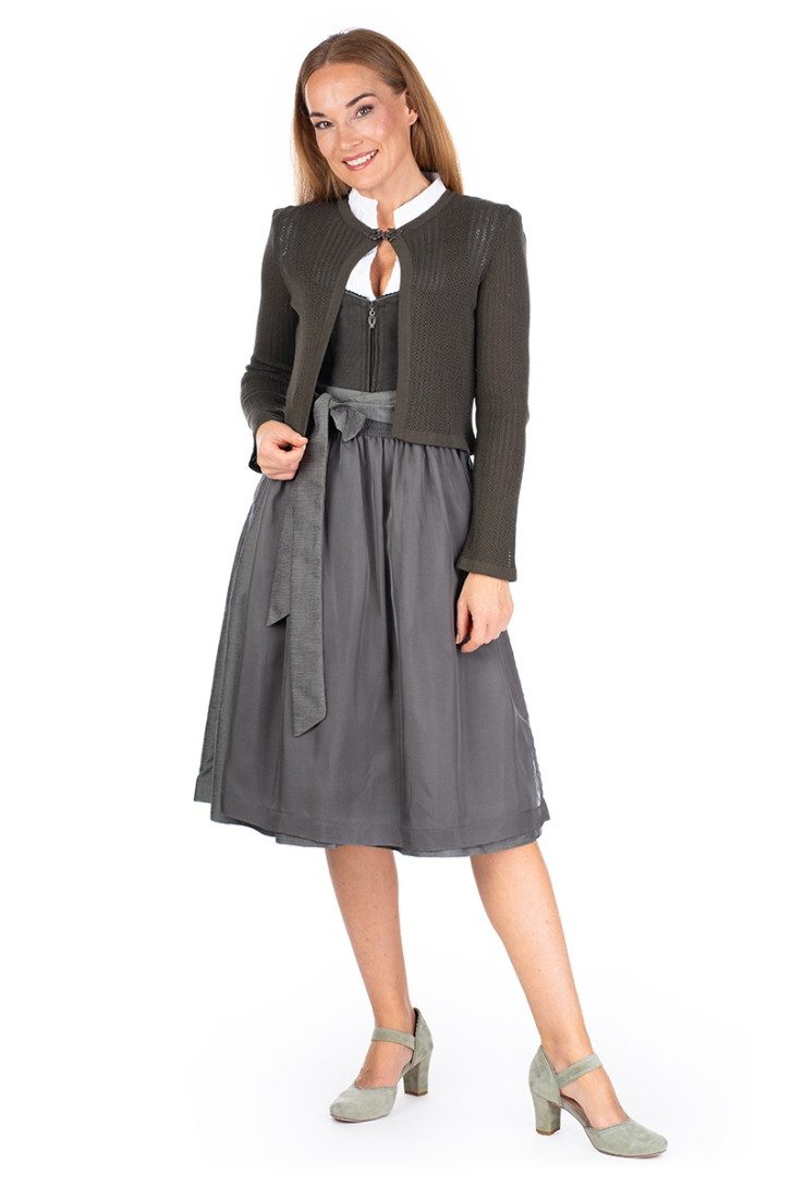 Orbis Textil GmbH & Co. KG Trachtenjacke Trachten Strickjacke - GERLINDA - dunkelgrün – Bild 3 von 4