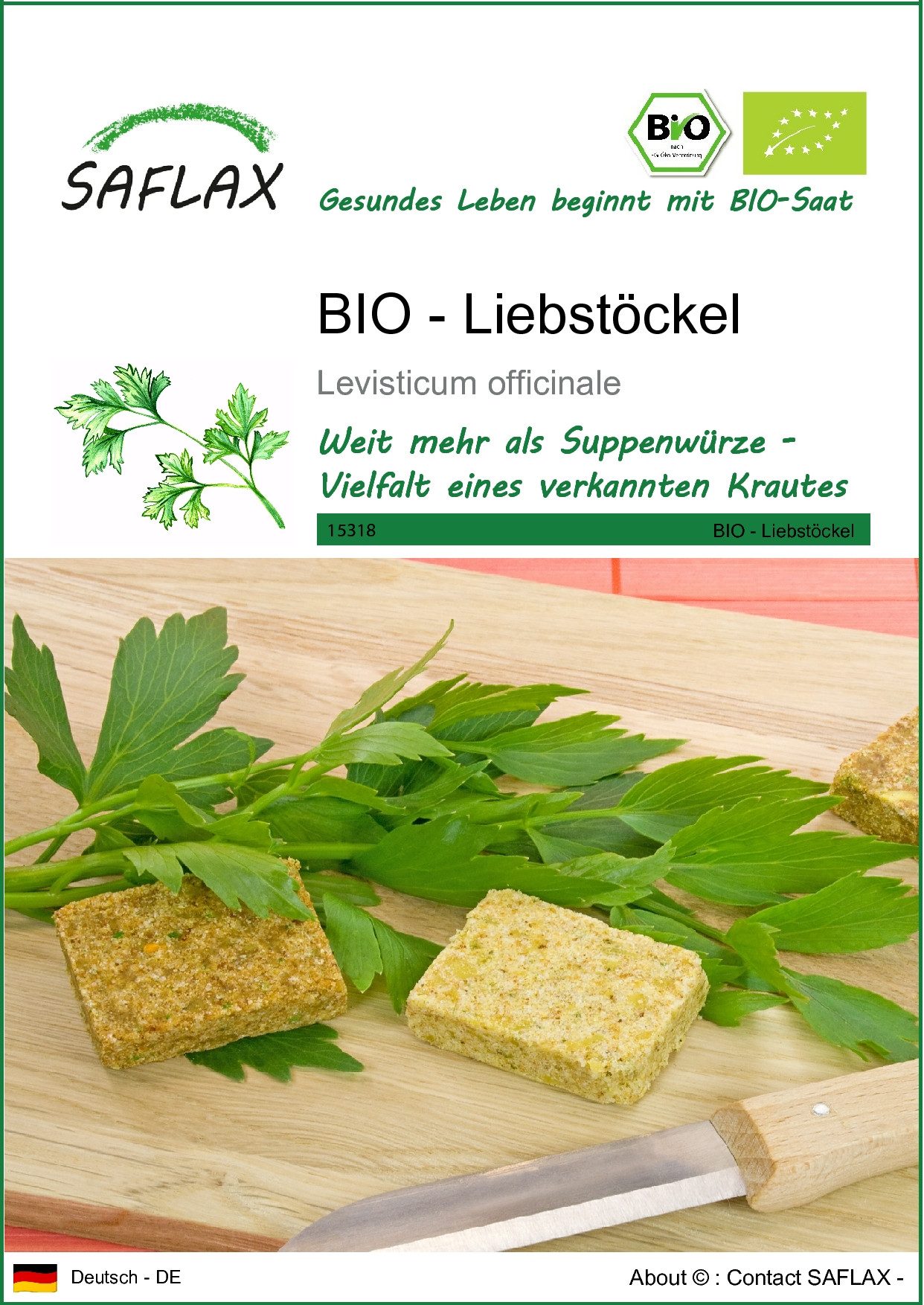 SAFLAX Kräutersamen SAFLAX - Samen - BIO - Liebstöckel