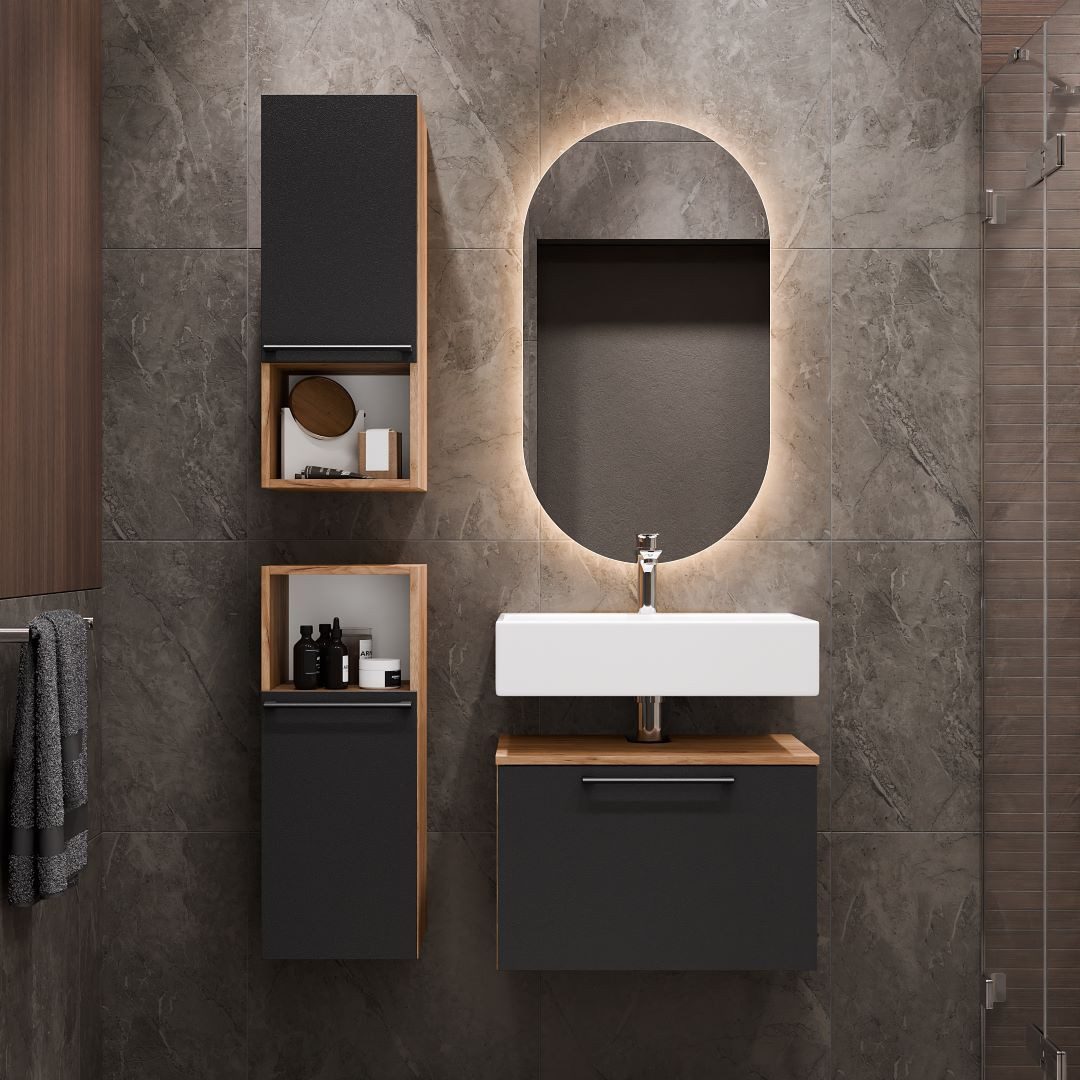 Planetmöbel Badmöbel-Set Astra, (Badezimmer Möbel im günstig online kaufen