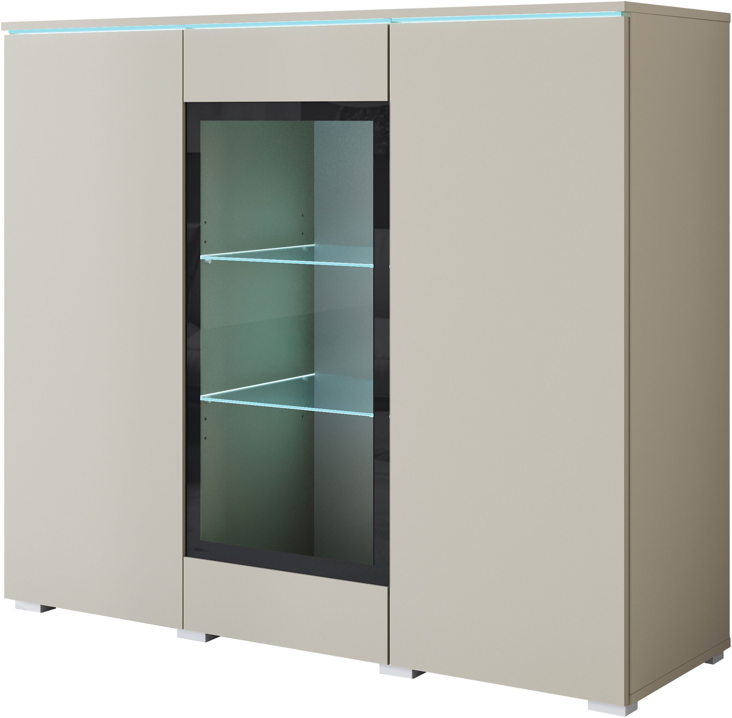 INOSIGN Highboard Vera, Highboard mit 4 Türen, 9 Fächern, verglasten Türen günstig online kaufen