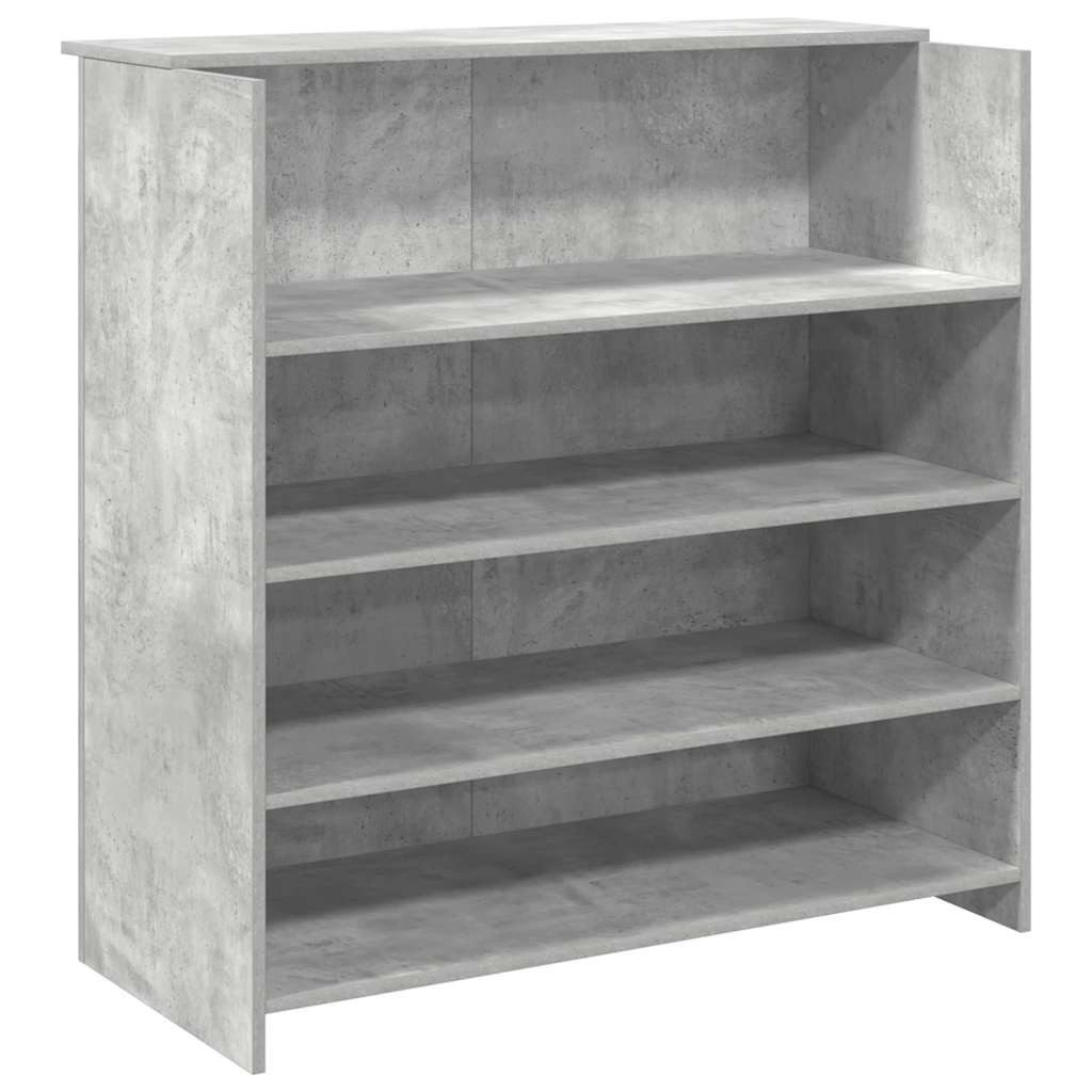 vidaXL Schreibtisch Empfangstheke Betongrau 100x50x103,5 cm Holzwerkstoff