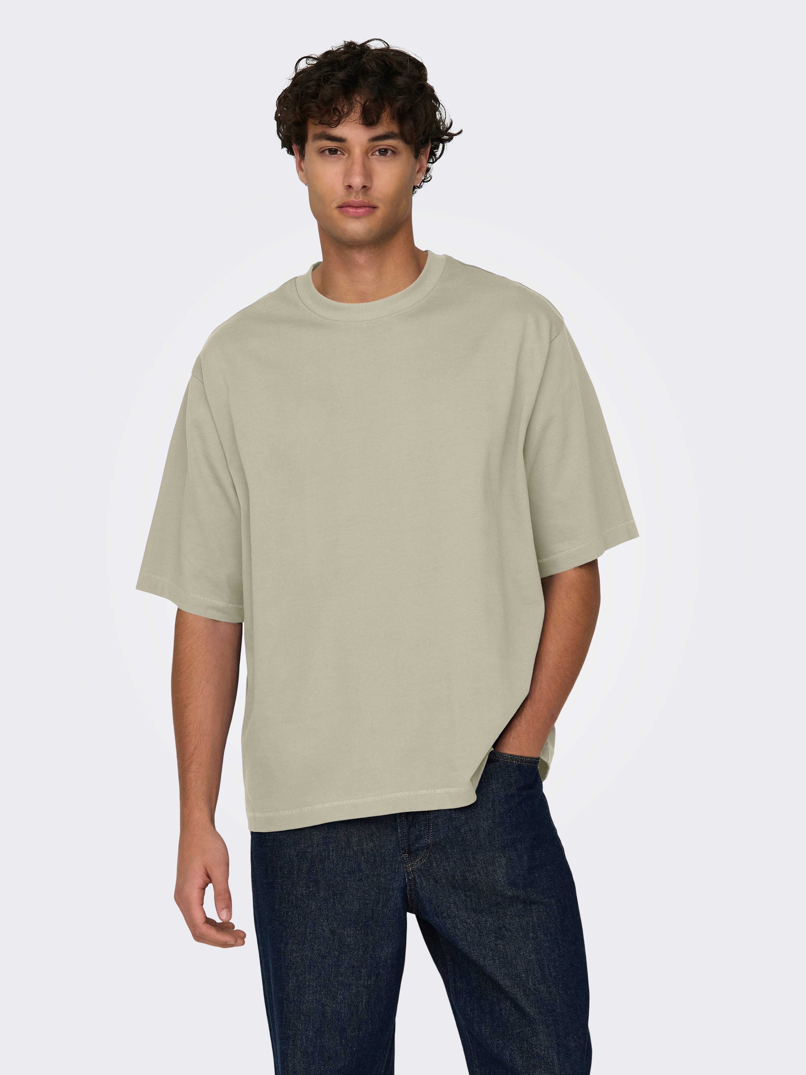 ONLY & SONS Rundhalsshirt ONSMILLENIUM OVZ SS TEE NOOS