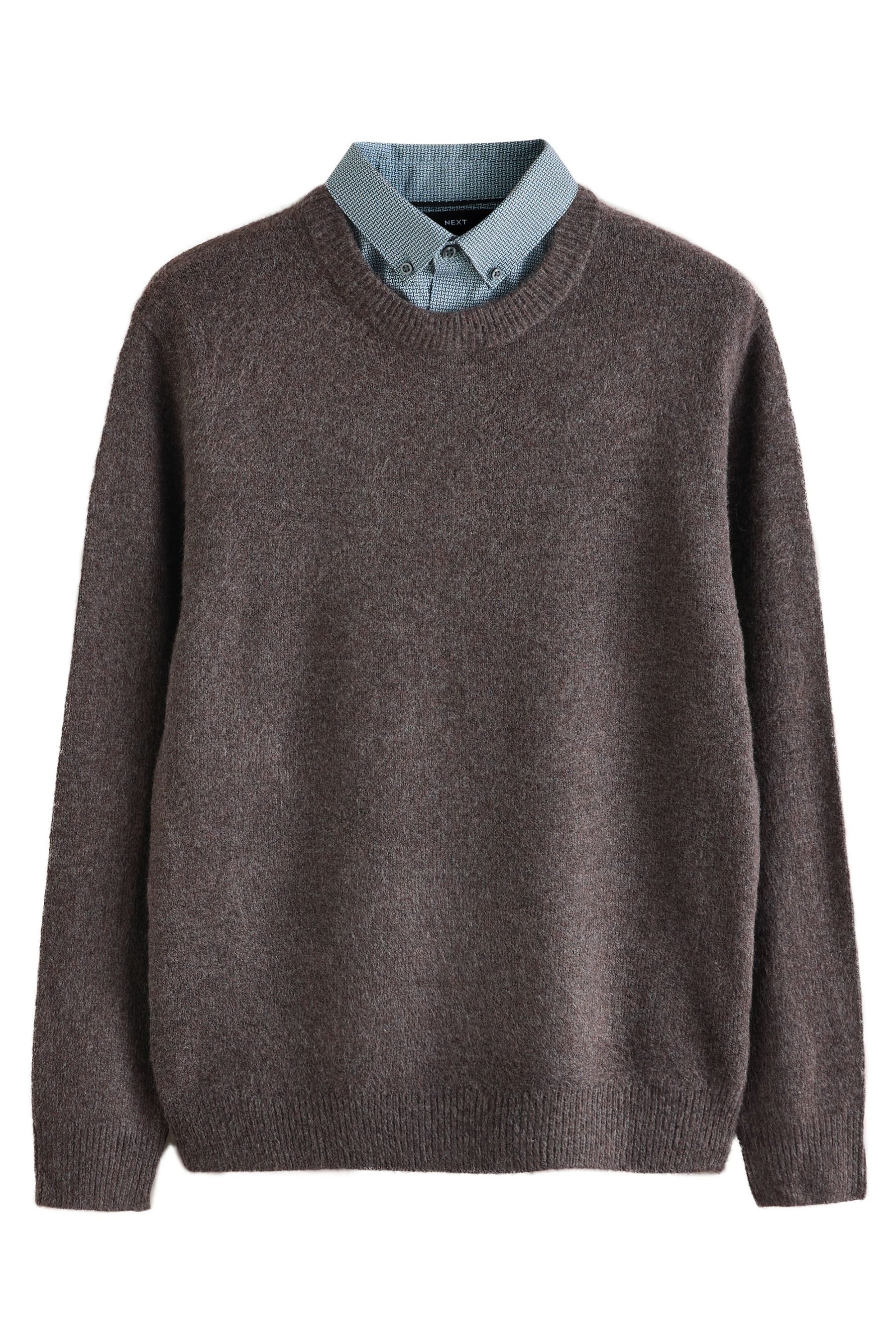 Next 2-in-1-Pullover Oxford-Pullover mit angedeutetem Hemd günstig online kaufen