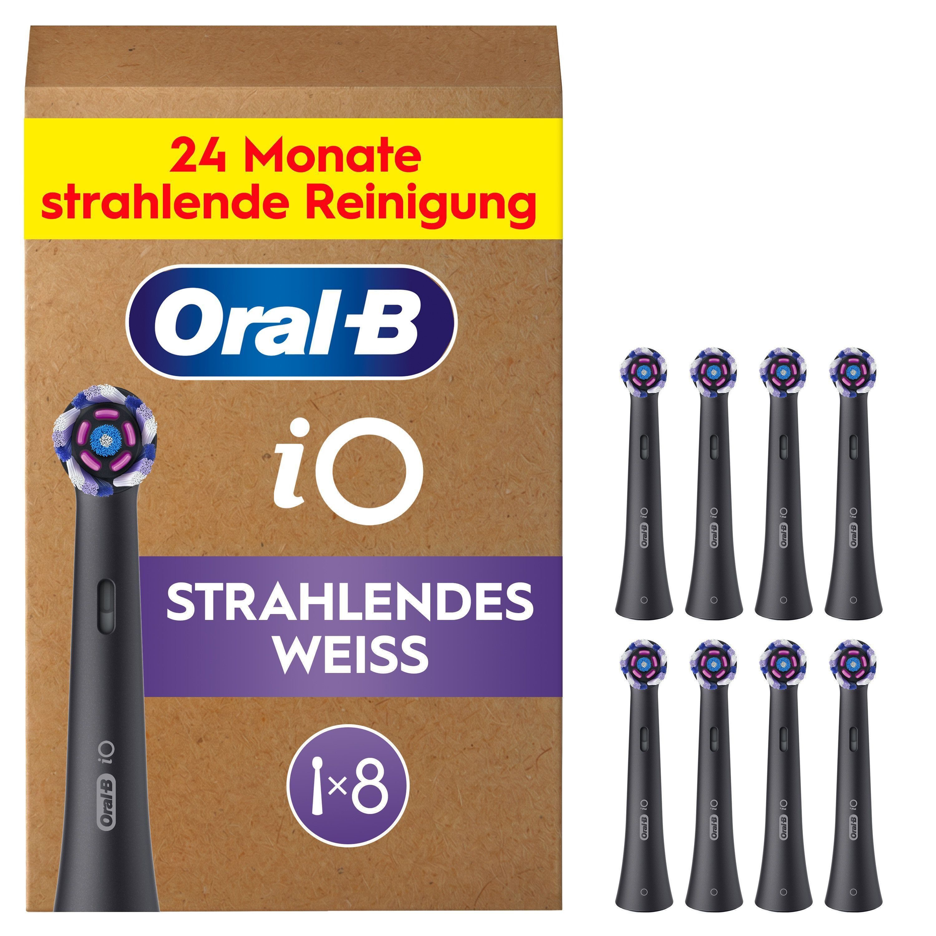 Oral-B Aufsteckbürsten Oral-B iO Strahlendes Weiss, fortschrittliche Plaque-Entfernung, Poliereinsätze zur Zahnaufhellung