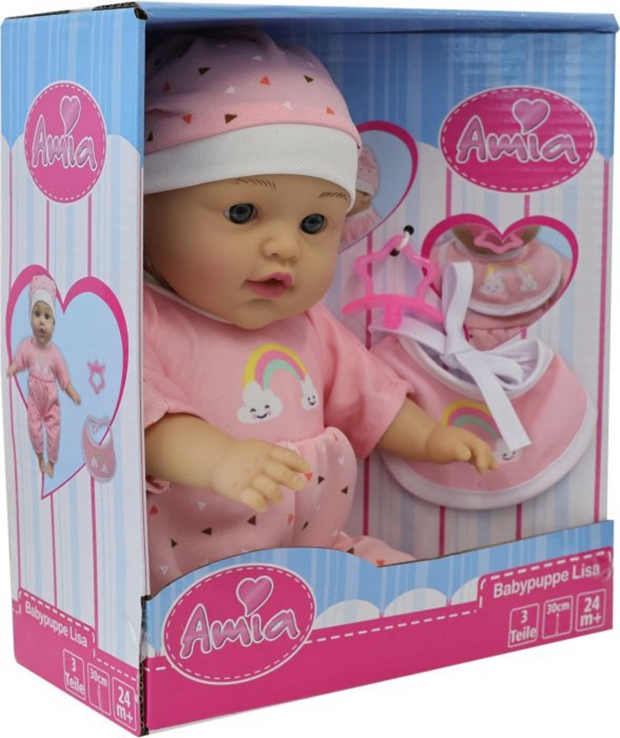 Vedes Puppen Accessoires-Set Amia Babypuppe ''Lisa'', 30 cm, mit Zubehör