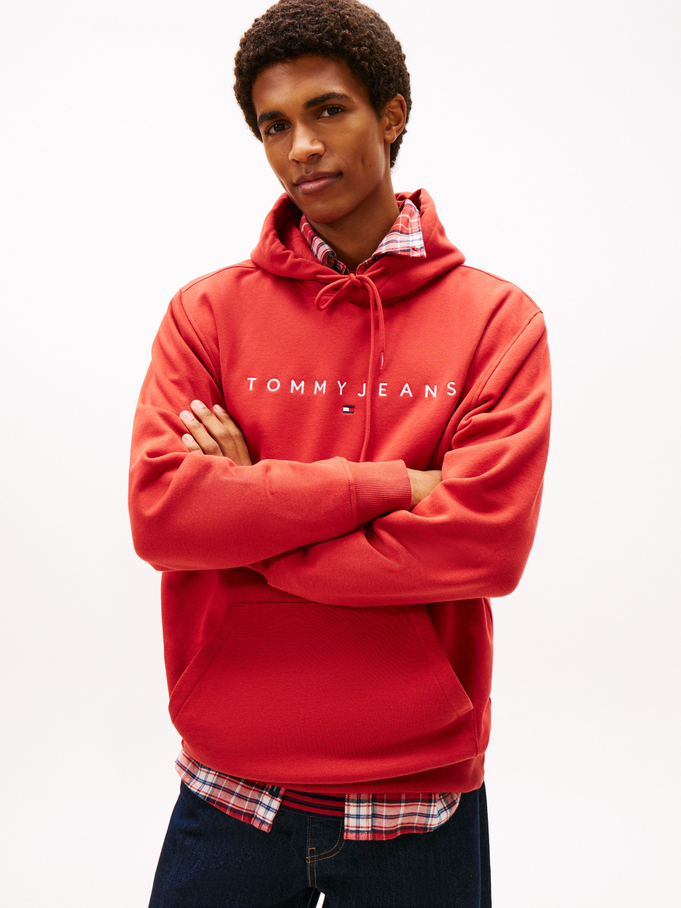 Tommy Jeans Hoodie TJM REG LINEAR LOGO HOODIE EXT mit Logo-Stickerei