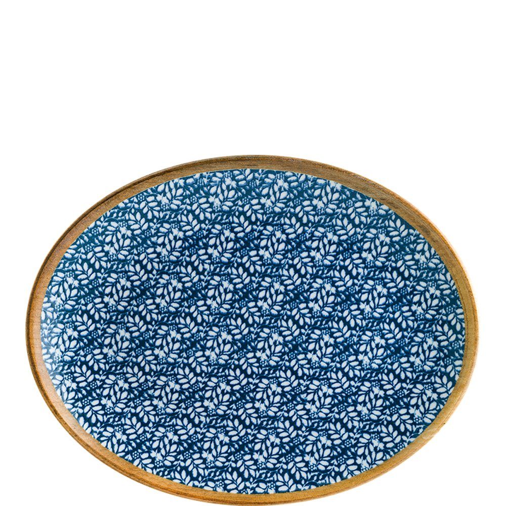 Bonna Servierplatte Lupin, Premium Porzellan, Moove Platte oval Premium Porzellan Blau 1 Stück