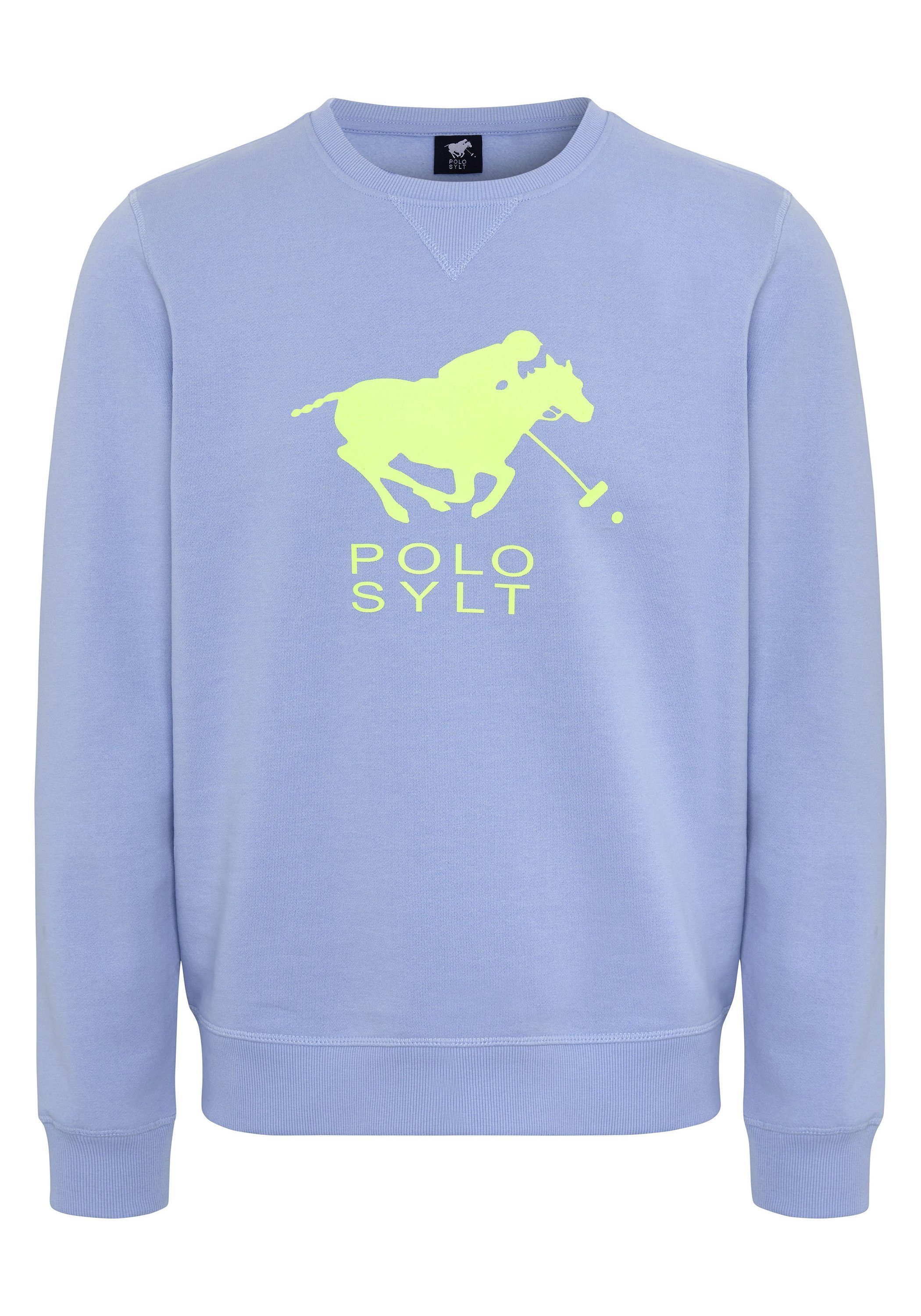 Brunnera Sylt Blue mit Polo Sweatshirt Label-Motiv