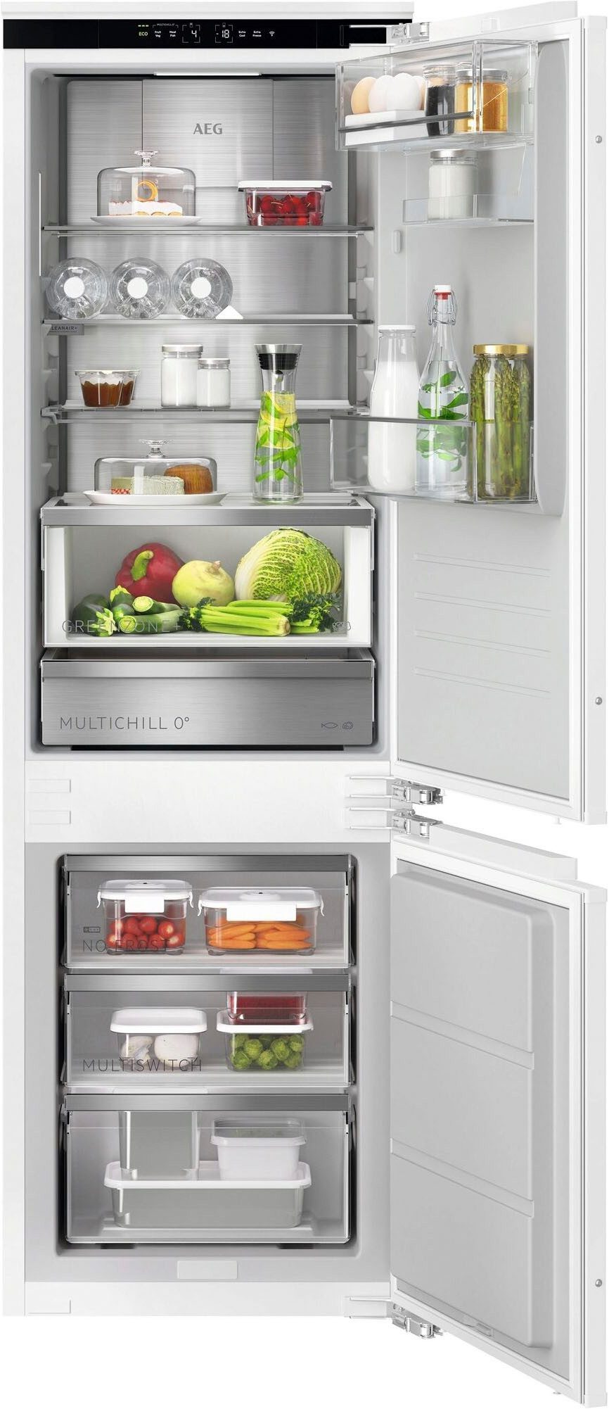 AEG Einbaukühlgefrierkombination Serie 9000 TC9VS181BC, 176,9 cm hoch, 55,7 cm breit, MultiChill-Null-Grad-Schublade -3°C bis +5°C wählbar, WiFi, NoFrost