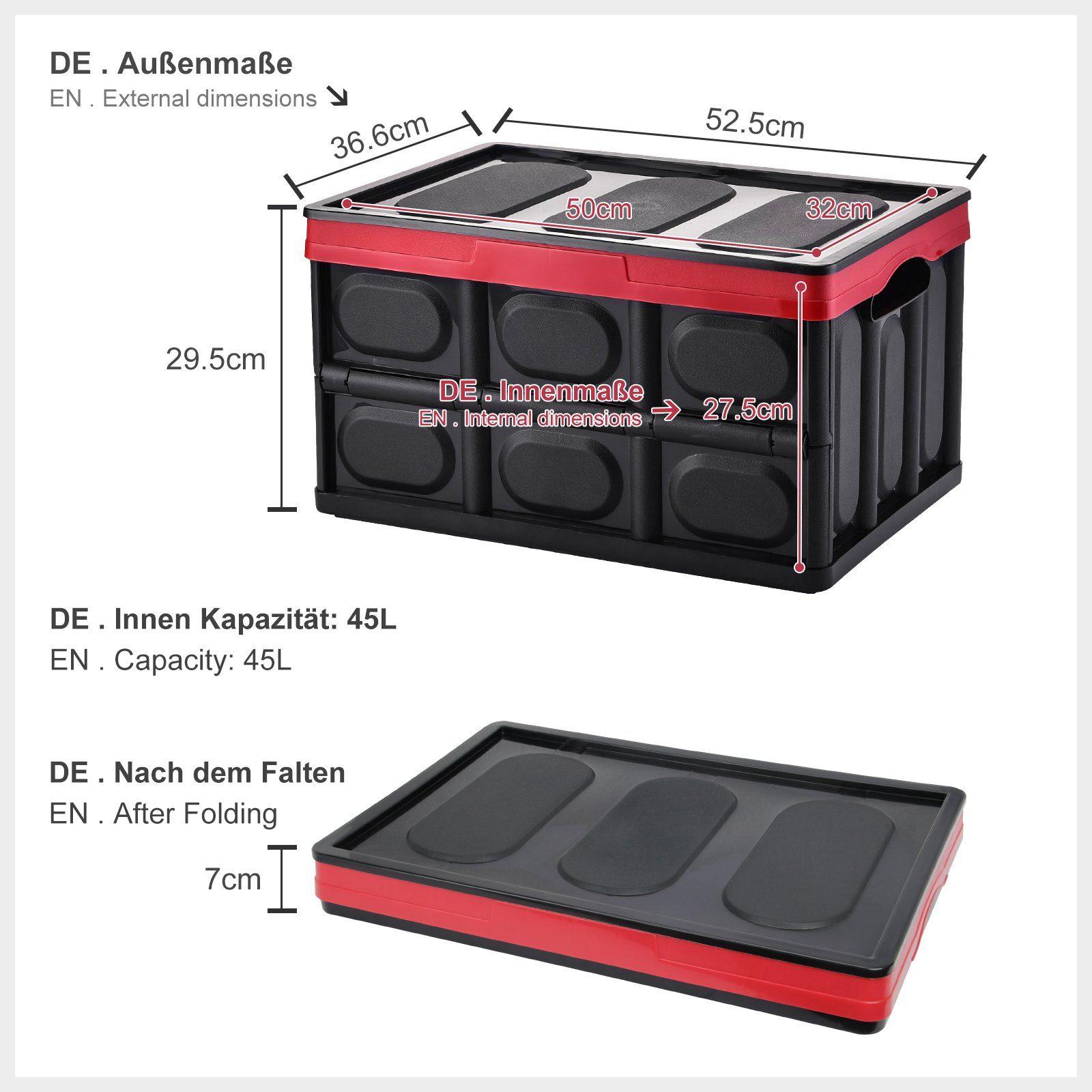 Yorbay Klappbox 2x Klappbox Transportbox Aufbewahrungsbox günstig online kaufen