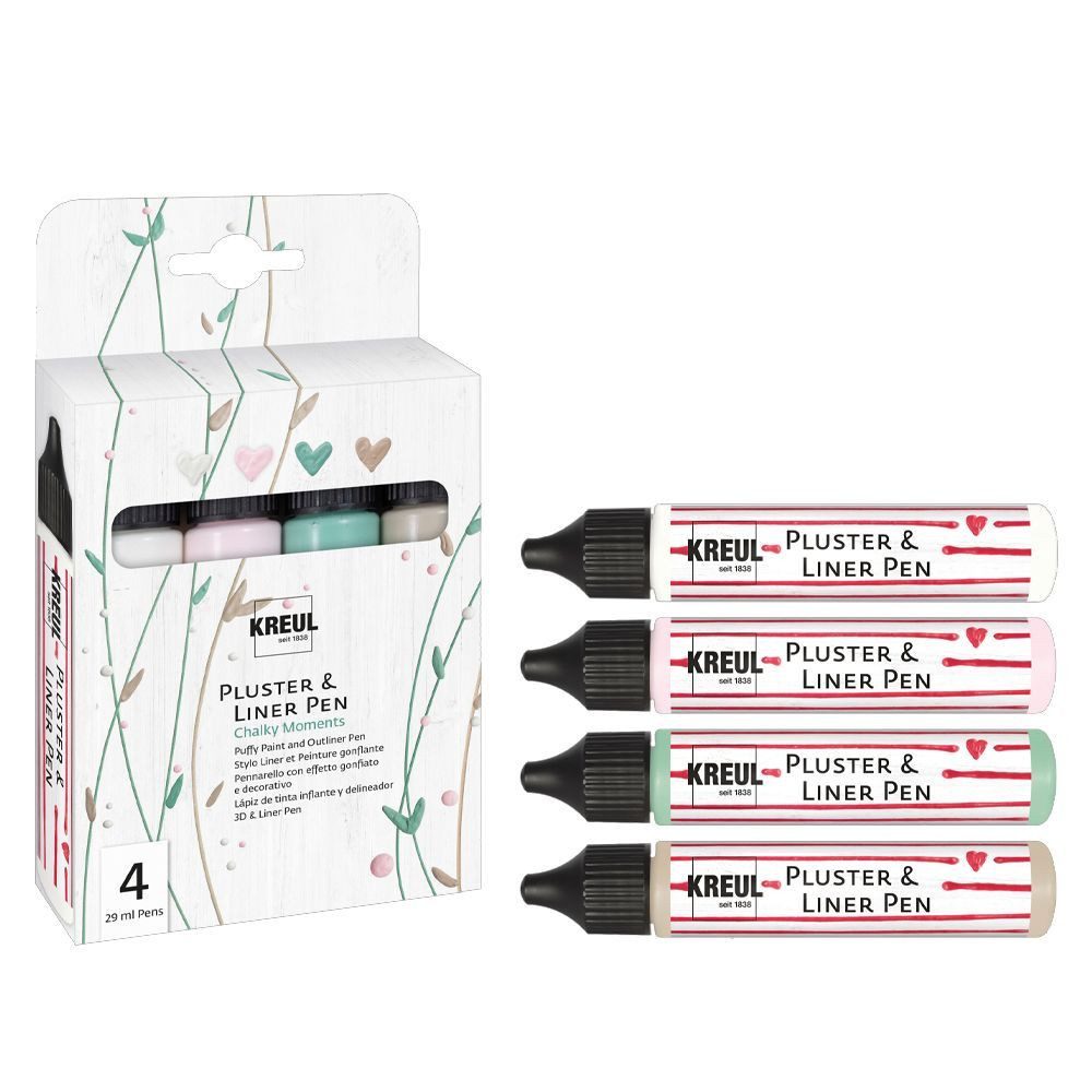 Malstift KREUL Pluster & Liner Pen Chalky Moments 4x29ml