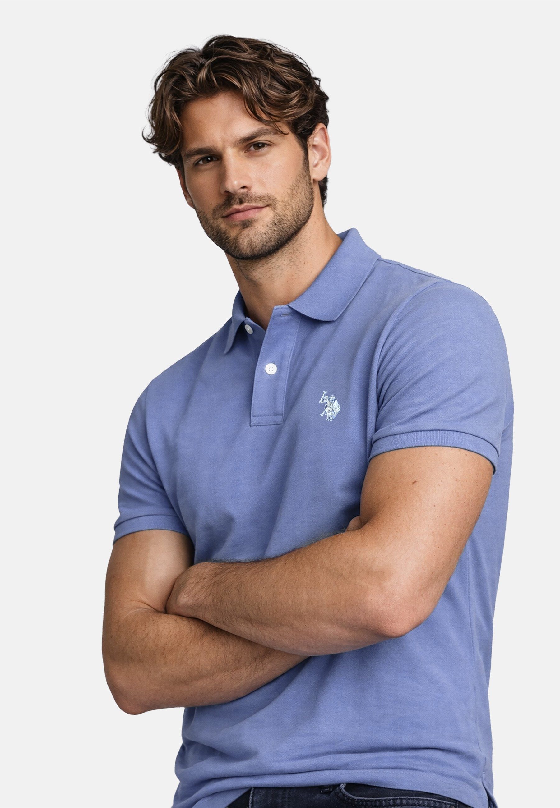U.S. Polo Assn. Poloshirt USBrodyy – Herren Shirt aus Baumwolle mit Logo-Stickerei 100 % Baumwolle mit klassischem Polokragen und geradem Schnitt