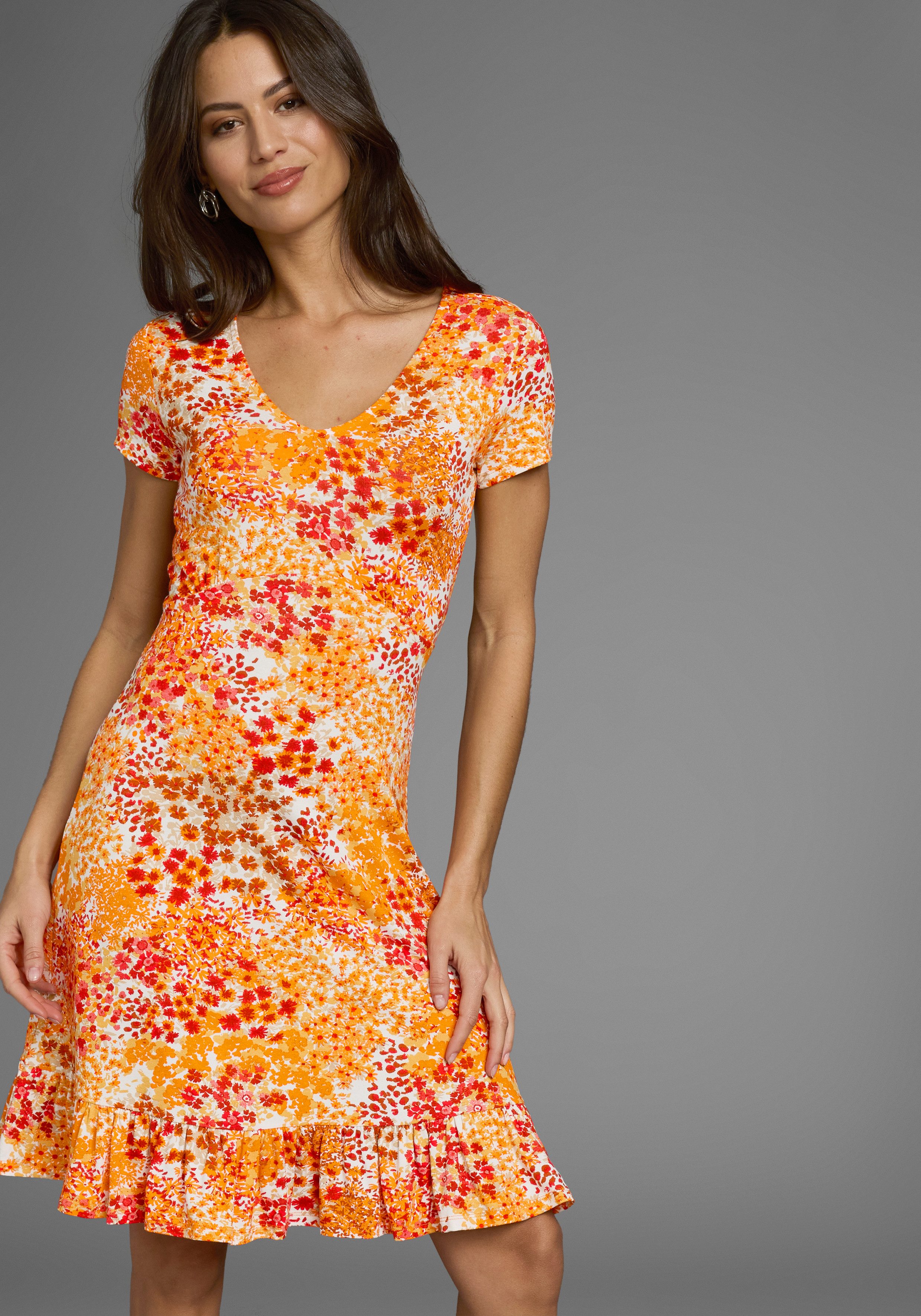 Laura Scott Sommerkleid sportlich-feminines Skaterkleid, Mini-Länge günstig online kaufen