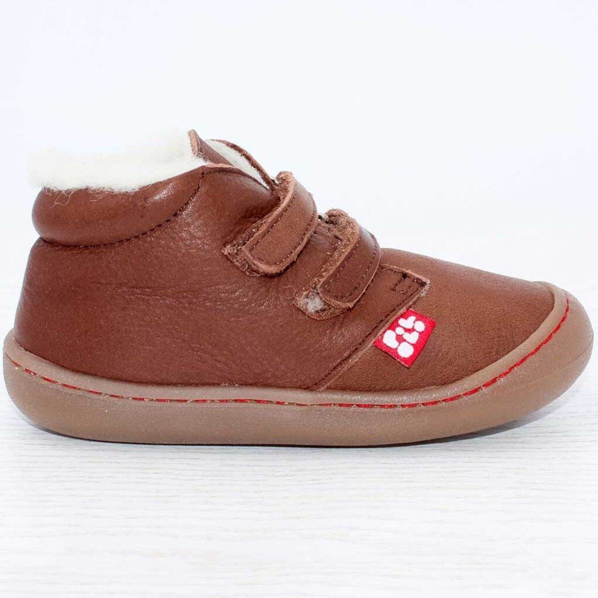POLOLO Barfuß Winterstiefel für Kinder mit Wollfutter, Kinder Lauflernschuh mit flexibler Sohle