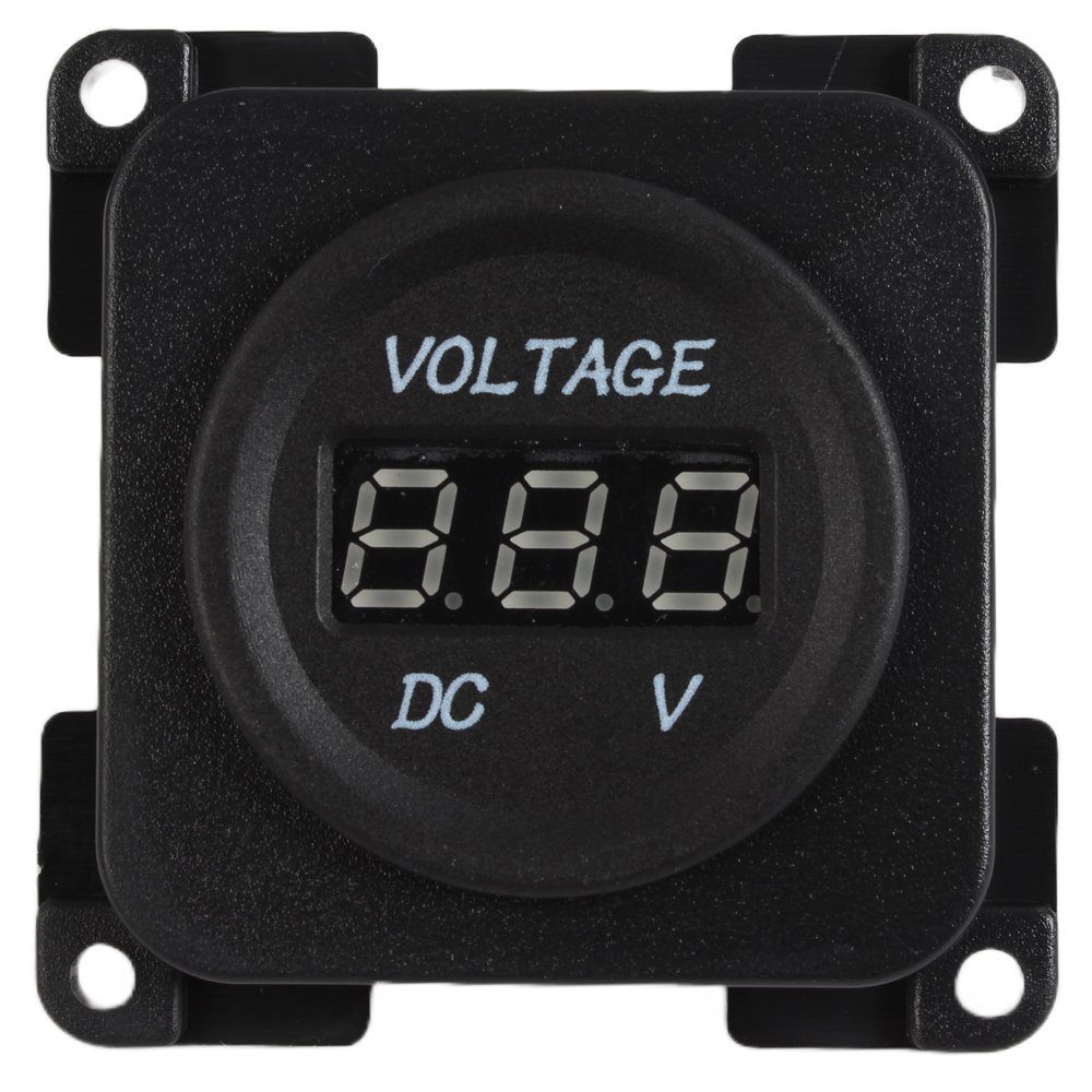 HABA B.V. Steckdose C-Line Steckdose Voltmeter Digtal 12 + 24 Volt schwarz