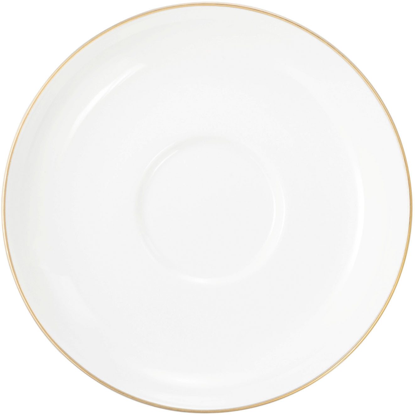 Seltmann Weiden Untertasse Liberty - Goldrand, (1 St), Teeuntertasse 13 cm