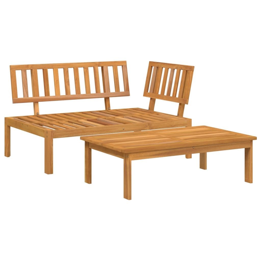 vidaXL Sofaelement 2-tlg. Garten-Sofagarnitur aus Paletten Massivholz (1 St)