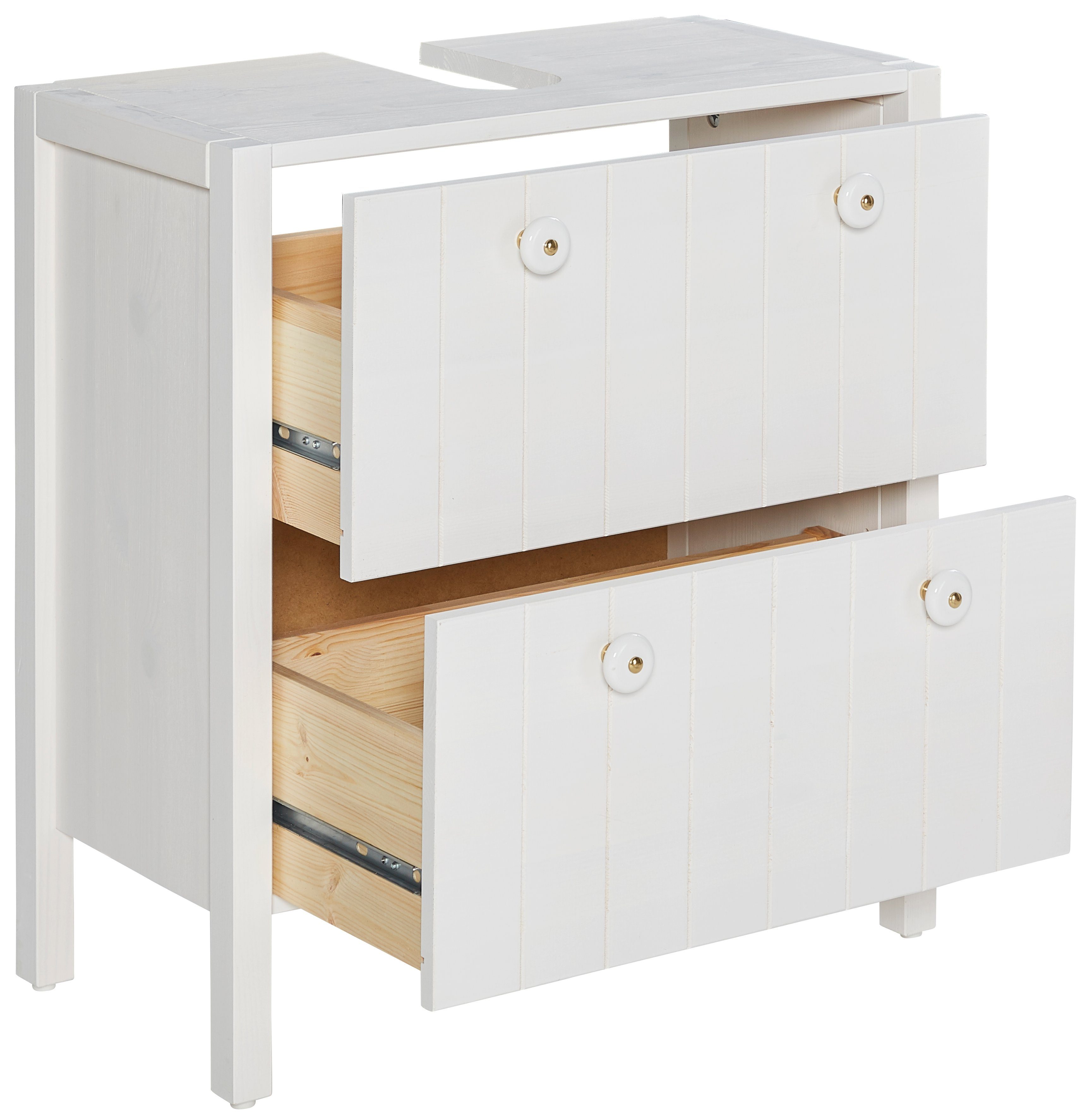 Home affaire Waschbeckenunterschrank Tina Badmöbel, Schrank, Breite 60 cm, Massivholz