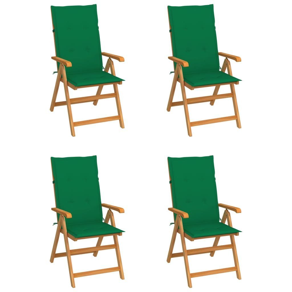 Gartenstühle Massivholz Kissen furnicato mit 4 Teak Grünen Gartenstuhl Stk.