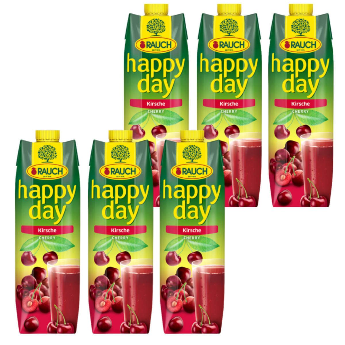 Rauch Fruchtsäfte Saft, Rauch Happy Day Amarena Kirsche fruchtiger Fruchtsaft 1000ml 6er Pack