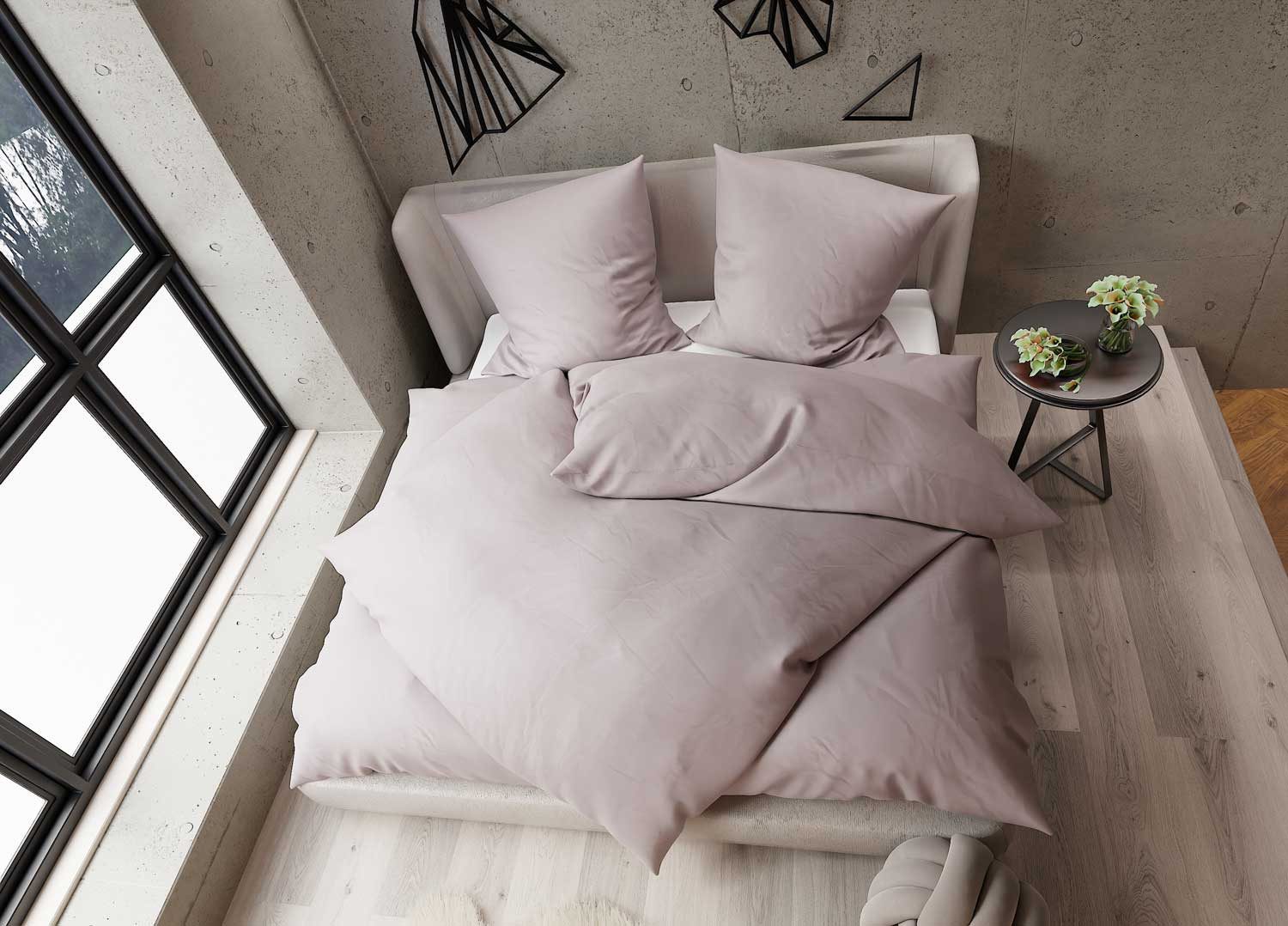 BETTWAESCHE-MIT-STIL Bettwäsche TENCEL™ Lyocell Bettwäsche uni einfarbig, Lyocell, 2 teilig