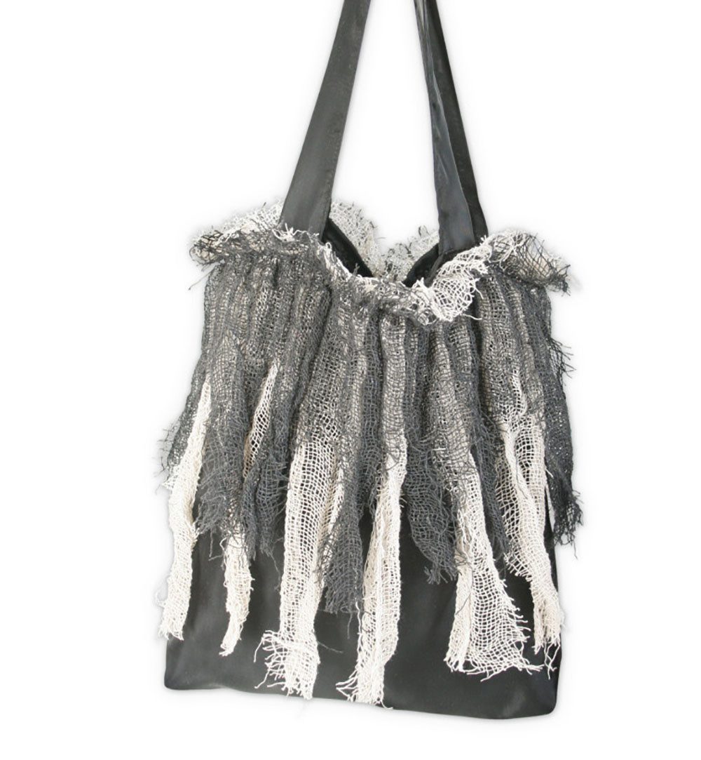 Zombie-Kostüm Zombie Horror Halloween Tasche mit Tragehenkel 32 cm x 28 cm Grau