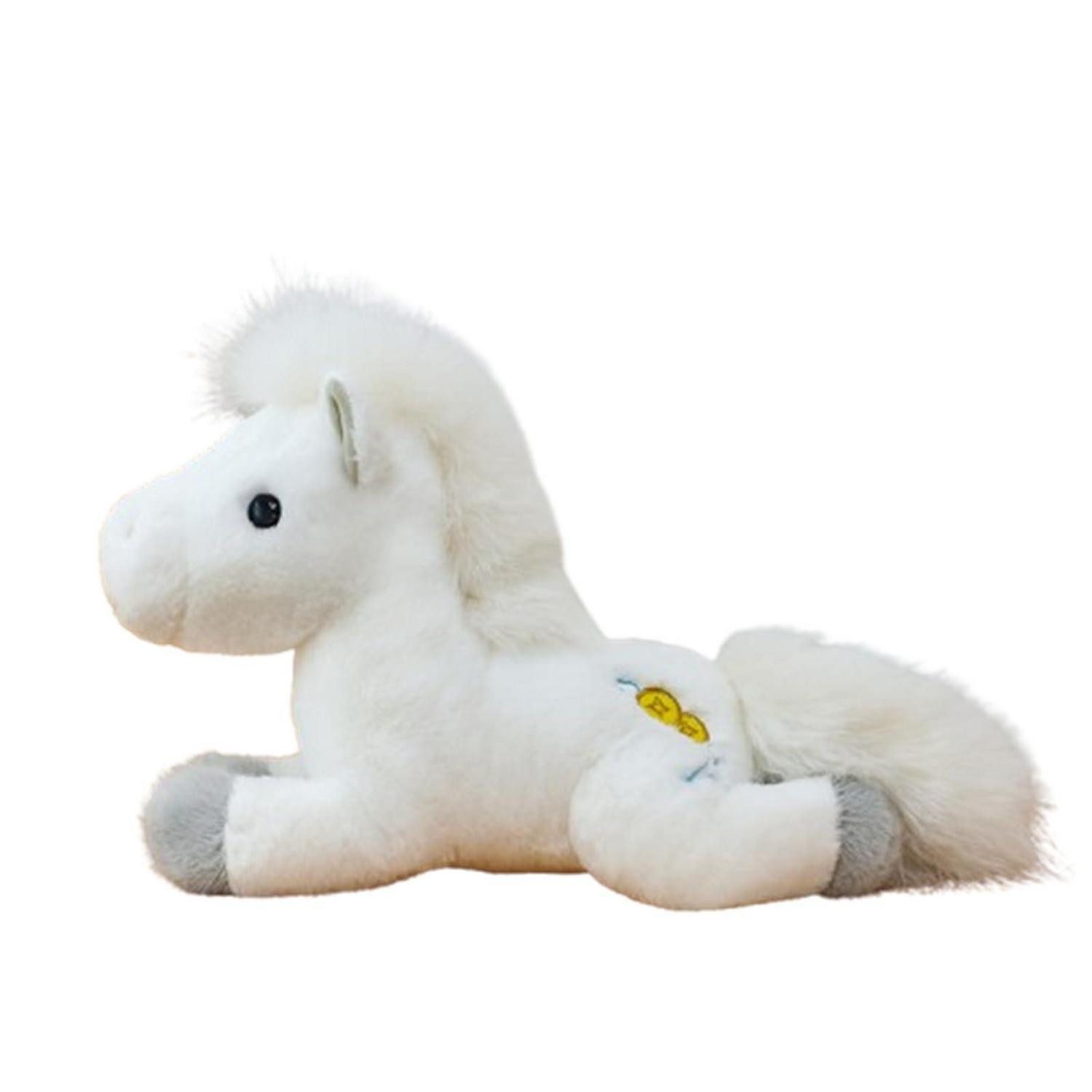 LuxusKollektion Kuscheltier Kuscheltier Pferd Plüschtier Pony Stofftier Puppe Geschenk 25cm Weiß