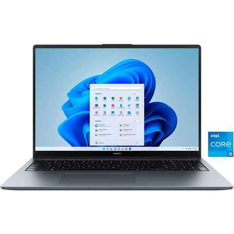 Huawei MateBook D16 2024 Intel Core i5 8GB RAM 512GB SSD Notebook (40,6 cm/16 Zoll, Intel Core i5 12450H, UHD Graphics, vorinstalliertes Windows 11 Home und Fingerabdrucksensor)