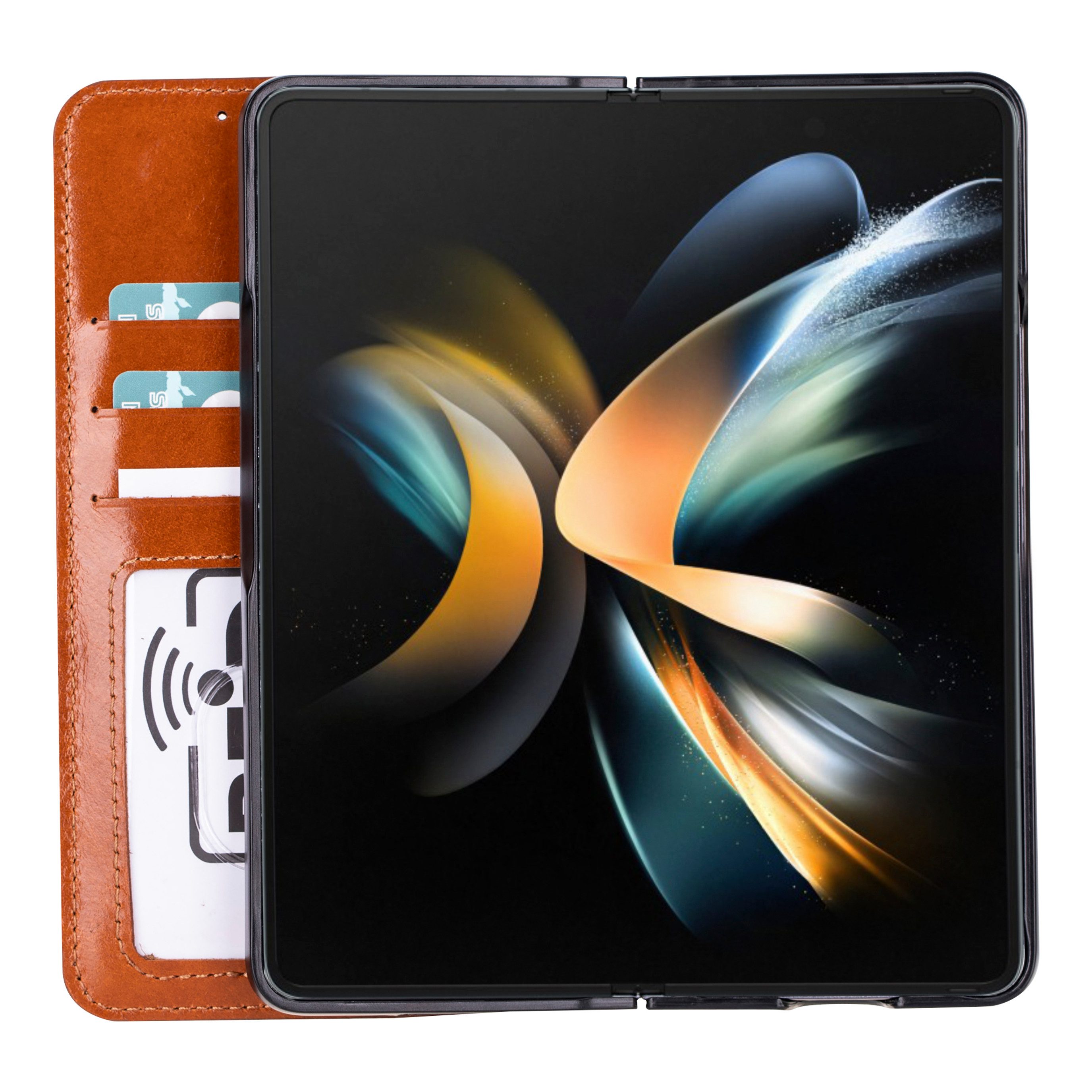 Renna Leather Handyhülle Samsung Z FOLD 6 -Z FOLD 5 Echtes Leder Handyhülle Klapphülle