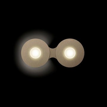 Grossmann LED Wandleuchte LED Wand- und Deckenleuchte Disc in Gold 2x 6W, Farbe: Gold, Leuchtmittel enthalten: Ja, fest verbaut, LED, warmweiss, Wandleuchte, Wandlampe, Wandlicht