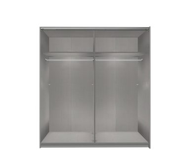 freiraum Kleiderschrank Baden (B/H/T: 180x198x64 cm) in Weiß mit 2 Türen und 2 Einlegeböden