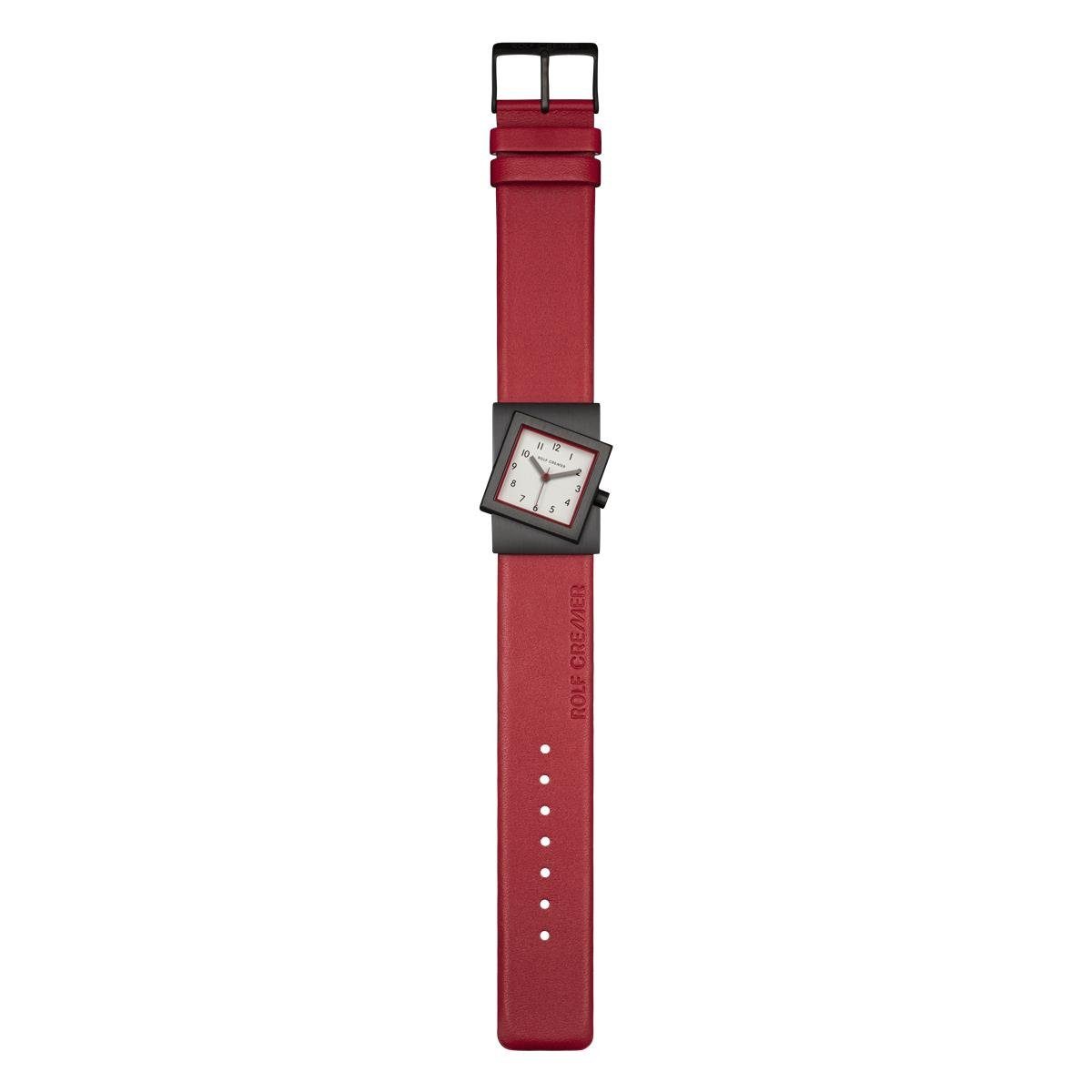 Rolf Cremer Quarzuhr Rolf Cremer Uhr Turn S 507711 Lederband, Edelstahl, rot, grau, (1-tlg)
