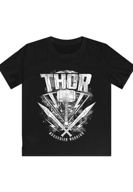 F4NT4STIC T-Shirt »Marvel Thor Ragnarok Thor Hammer Logo - Premium Superhelden Iron Man Captain America Hulk Thor Loki Punisher Spider-Man Venom Fan Merch« Unisex Kinder,Premium Merch,Jungen,Mädchen,Logo Print