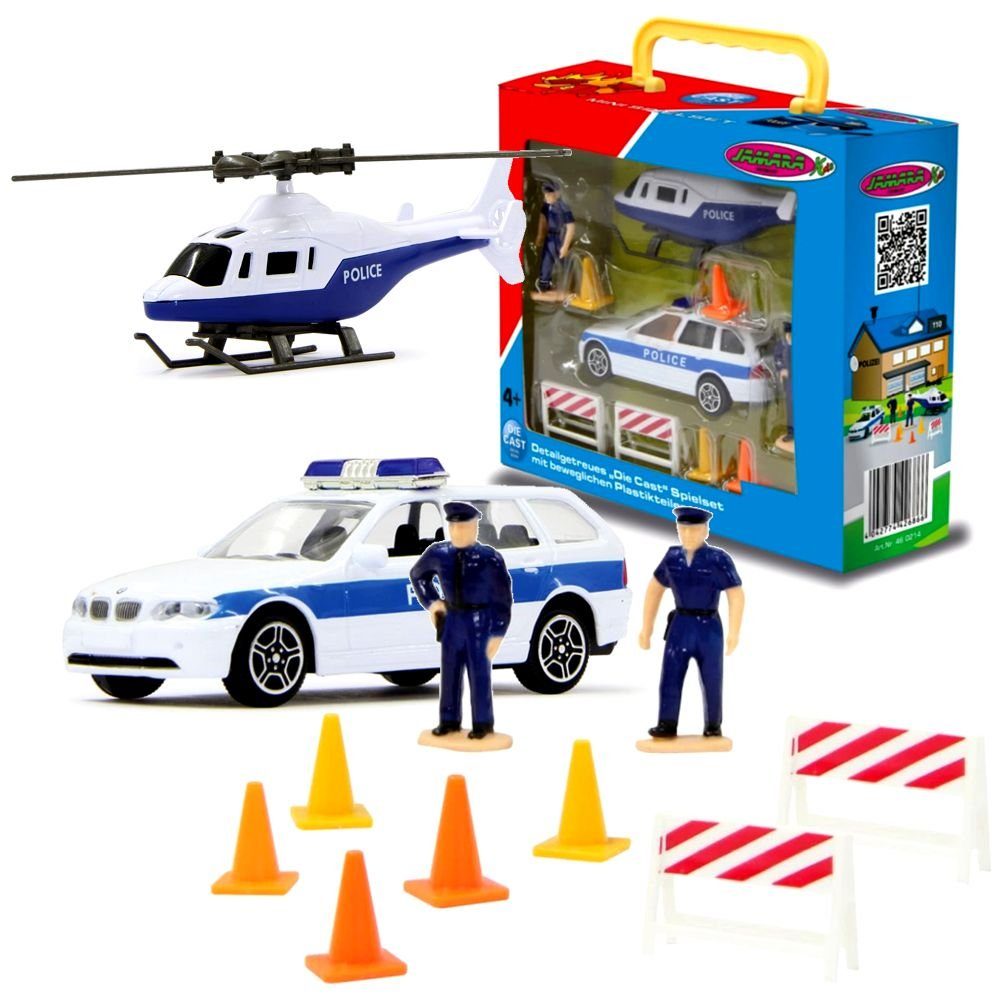 Jamara Spielzeug-Feuerwehr »Polizeiauto & Helikopter 11-teiliges Spielset  mit Figuren Die Cast BMW« online kaufen | OTTO