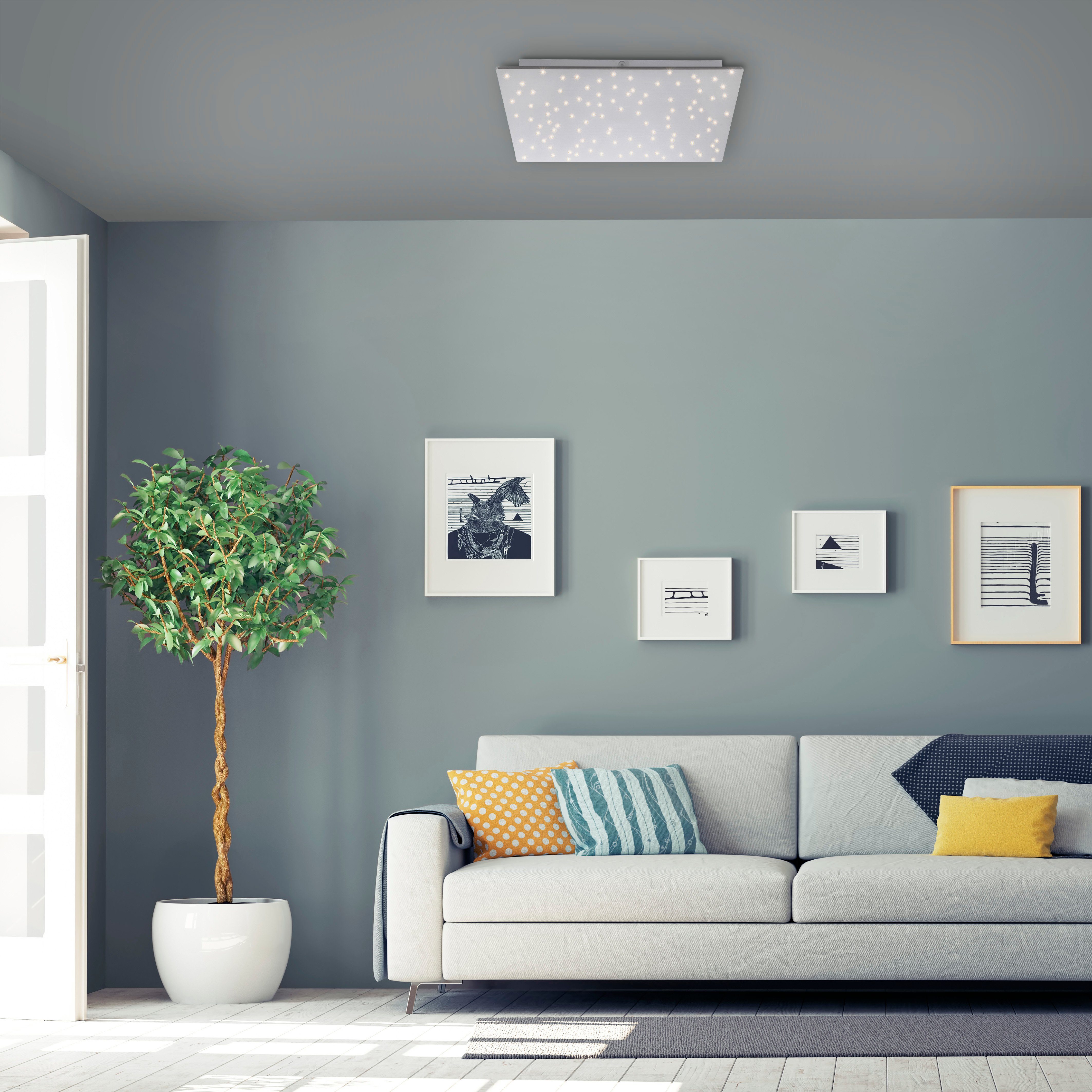 JUST LIGHT LED Deckenleuchte SPARKLE, CCT - über Fernbedienung, Dimmfunktion, Fernbedienung, Infrarot inkl., Memory, nach Trennung vom Netz, LED fest integriert, warmweiß - kaltweiß, CCT - über Fernbedienung