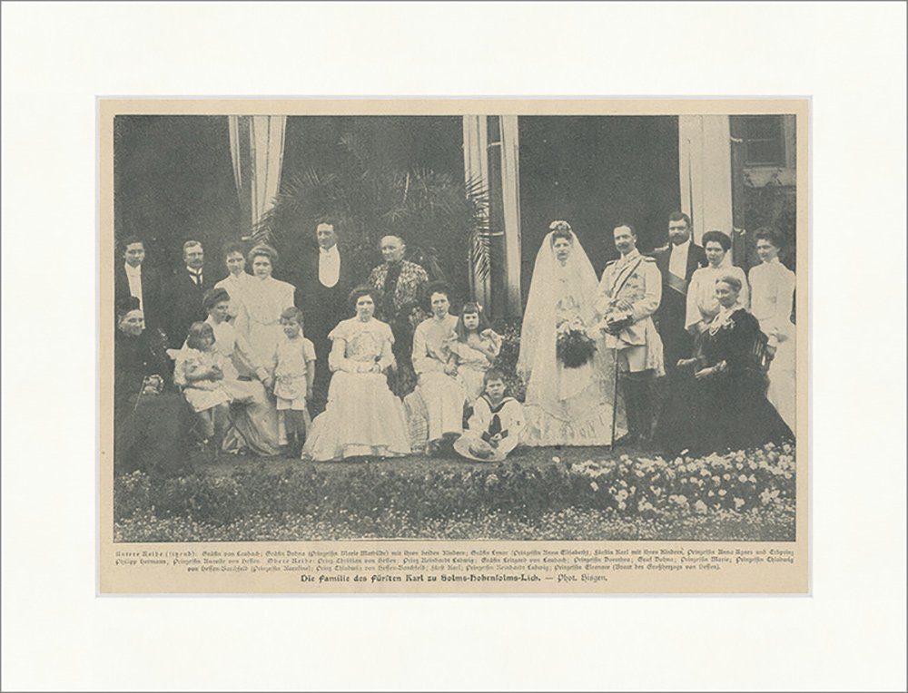 Kunstdruck Familie des Fürsten Karl zu Solms Hohensolms Lich Laubach F_Vintage 01