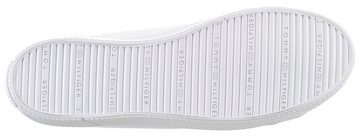 Tommy Hilfiger ESSENTIAL HIGHCUT SNEAKER Sneaker mit goldfarbenem Kontrastbesatz, Freizeitschuh, Halbschuh, Schnürschuh