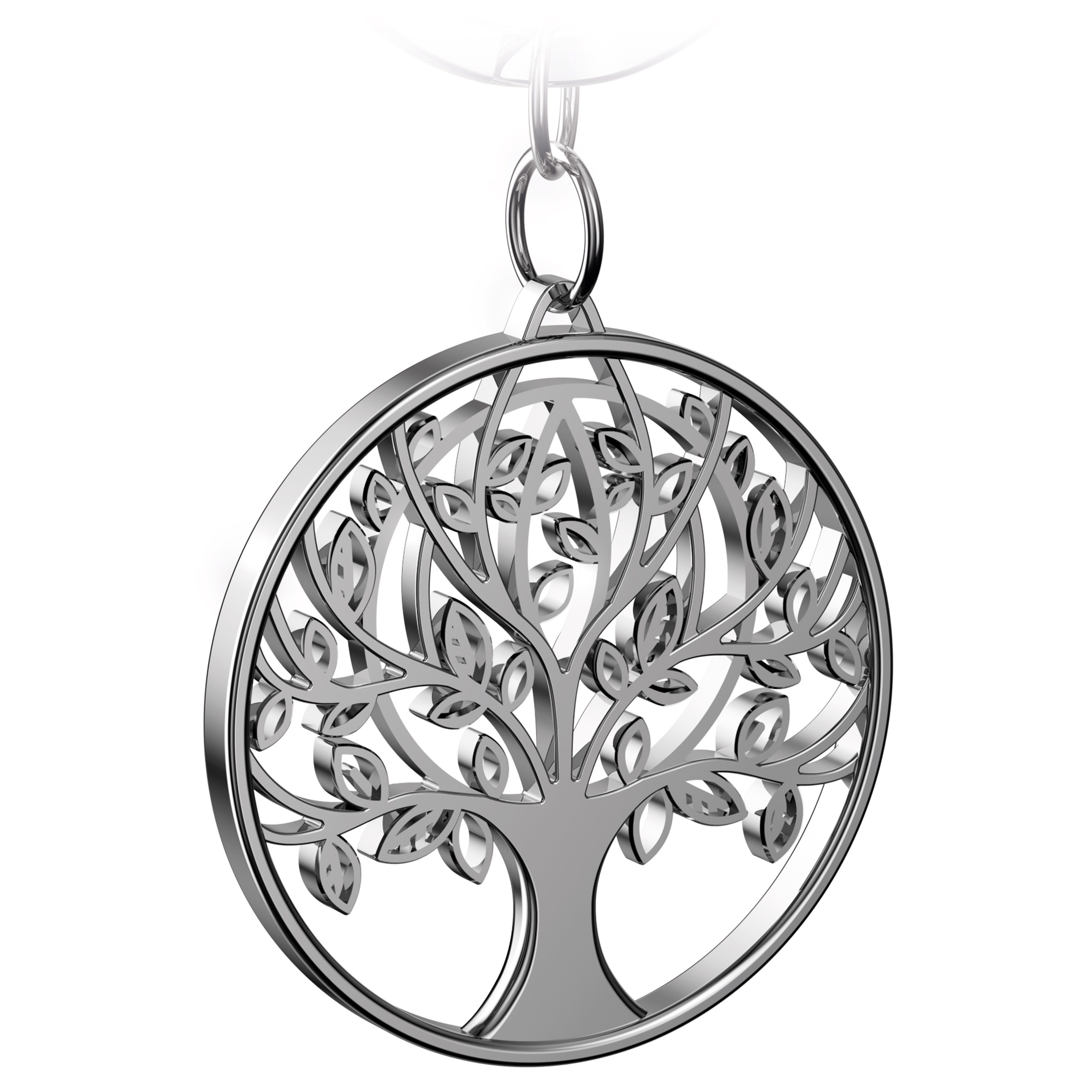 FABACH Schlüsselanhänger Lebensbaum "Autumn" - Baum des Lebens Anhänger als Glücksbringer Silber