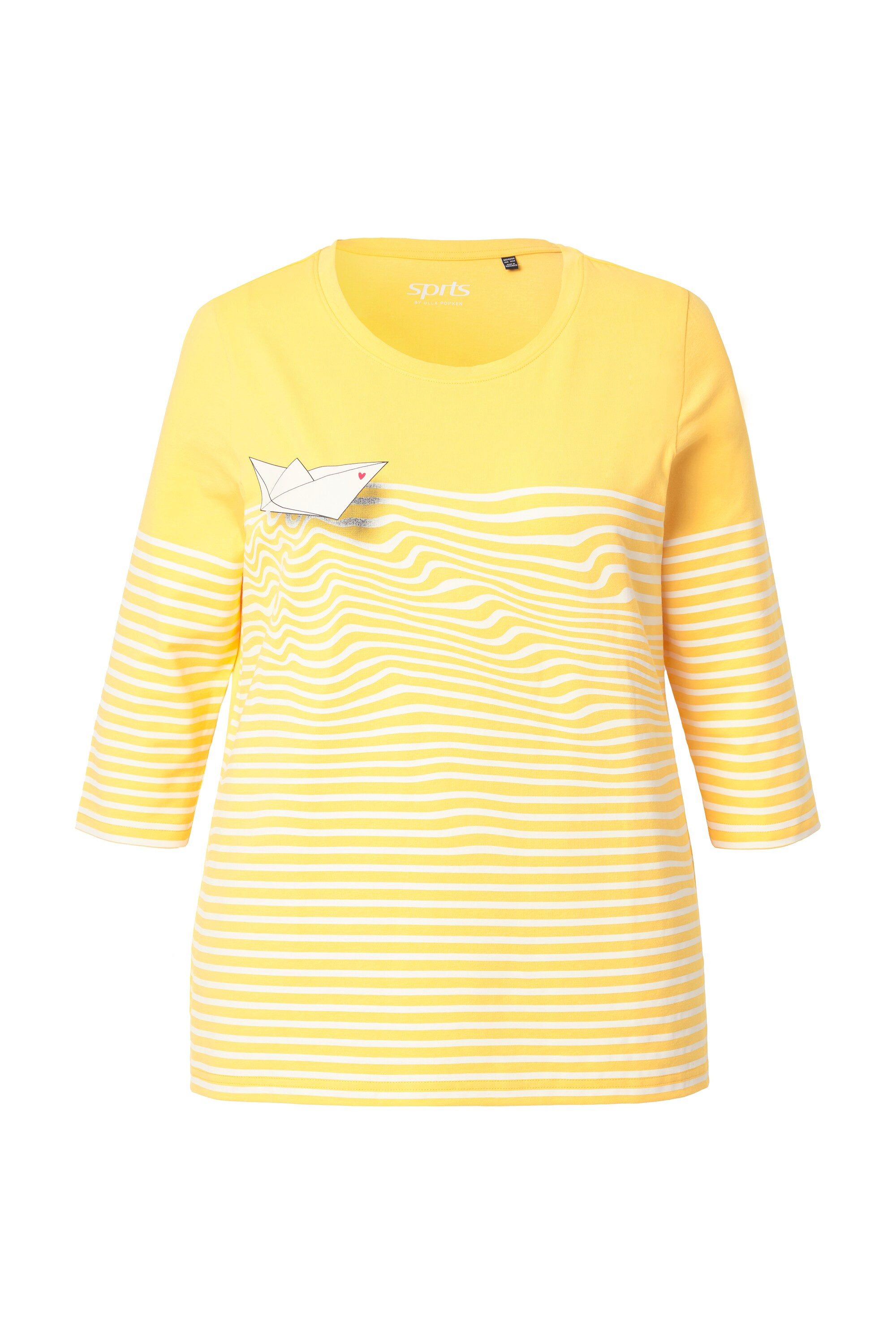 Ulla Popken Longsleeve Shirt Ringel Papierboot günstig online kaufen