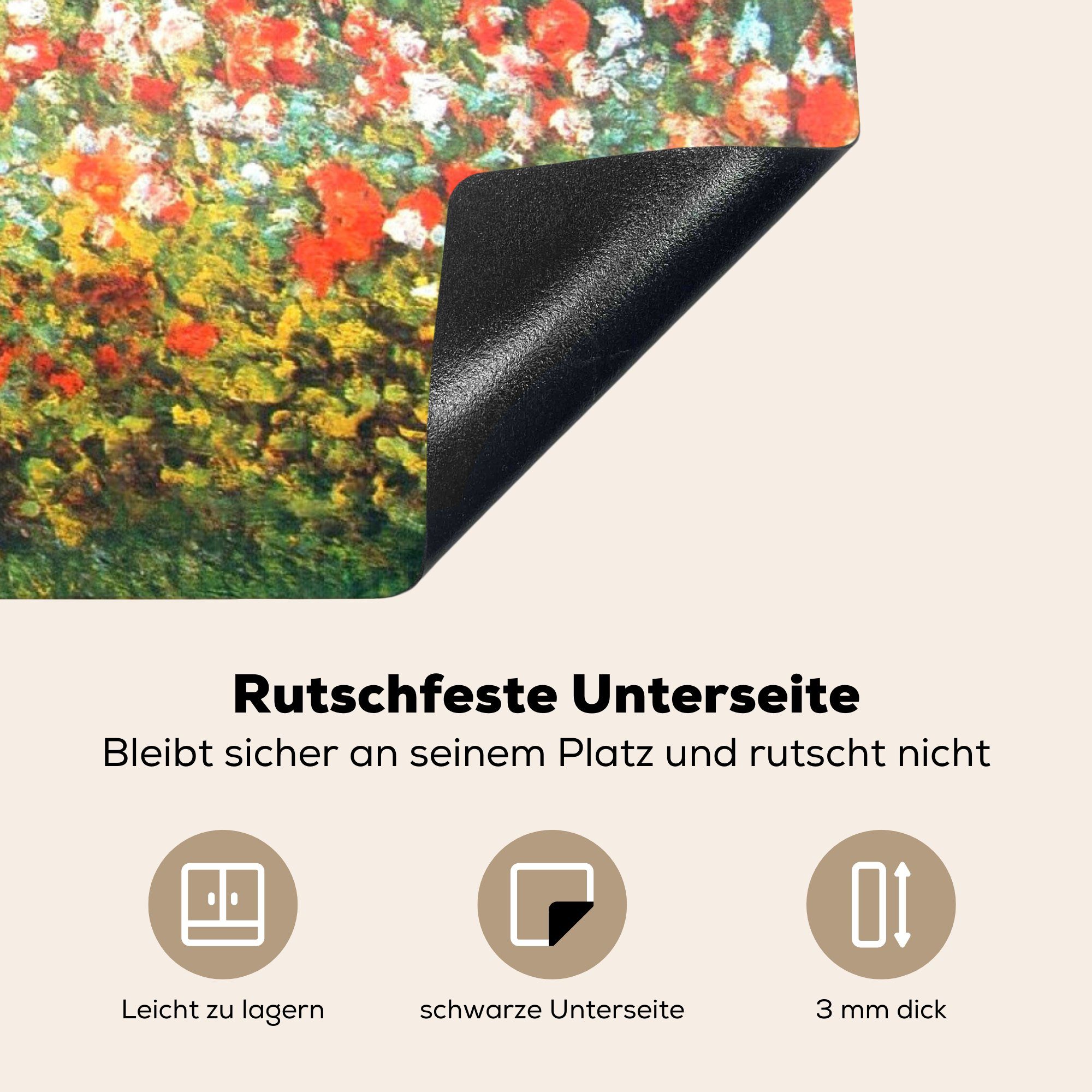 MuchoWow Herdblende-/Abdeckplatte Die Garten cm, Arbeitsplatte Vinyl, (1 78x78 Claude für - tlg), Monet, im Ceranfeldabdeckung, küche des Künstlers Familie