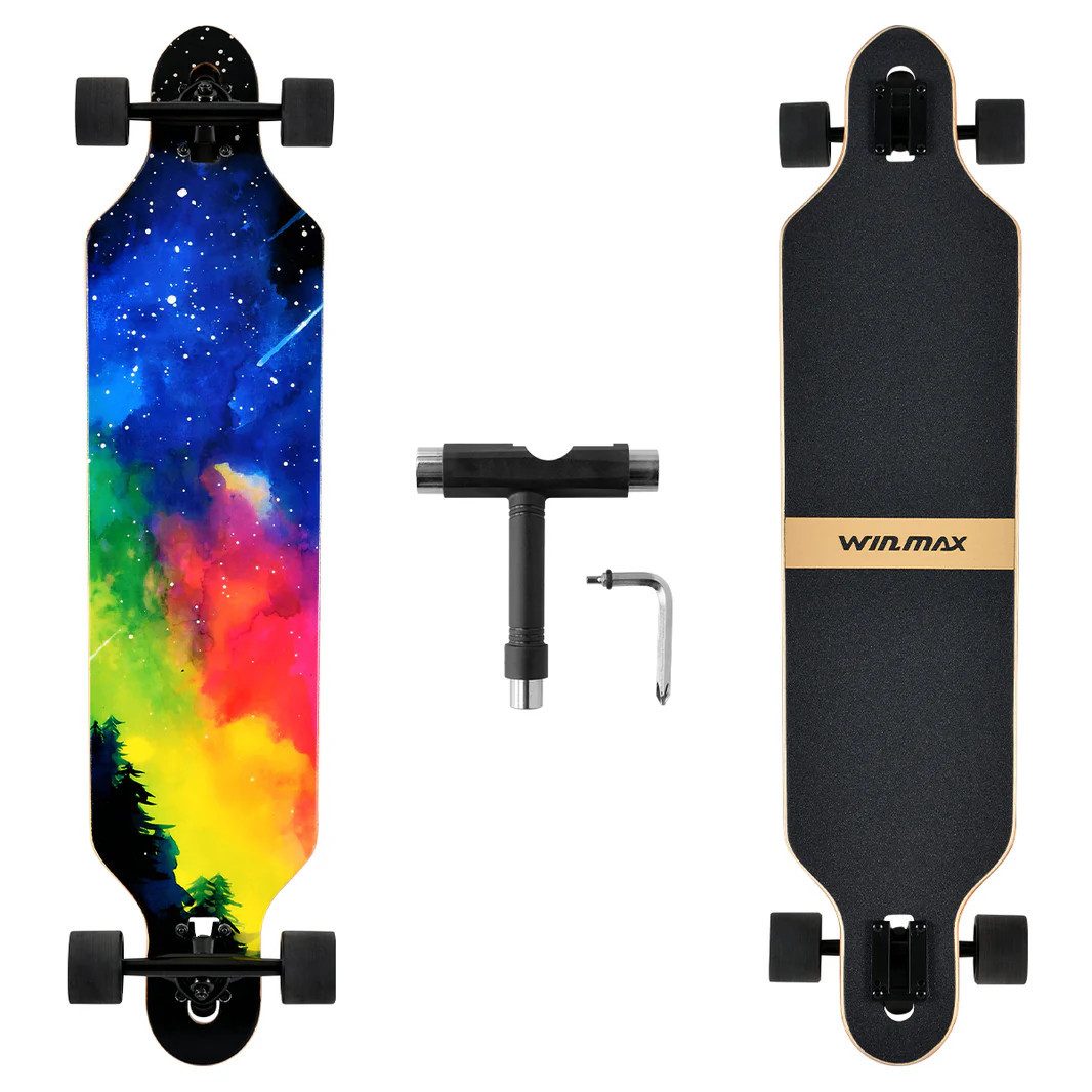 Longboard Twin Tip Skateboard Longboard Farbe Sky 8 Lagen, ABEC 11
