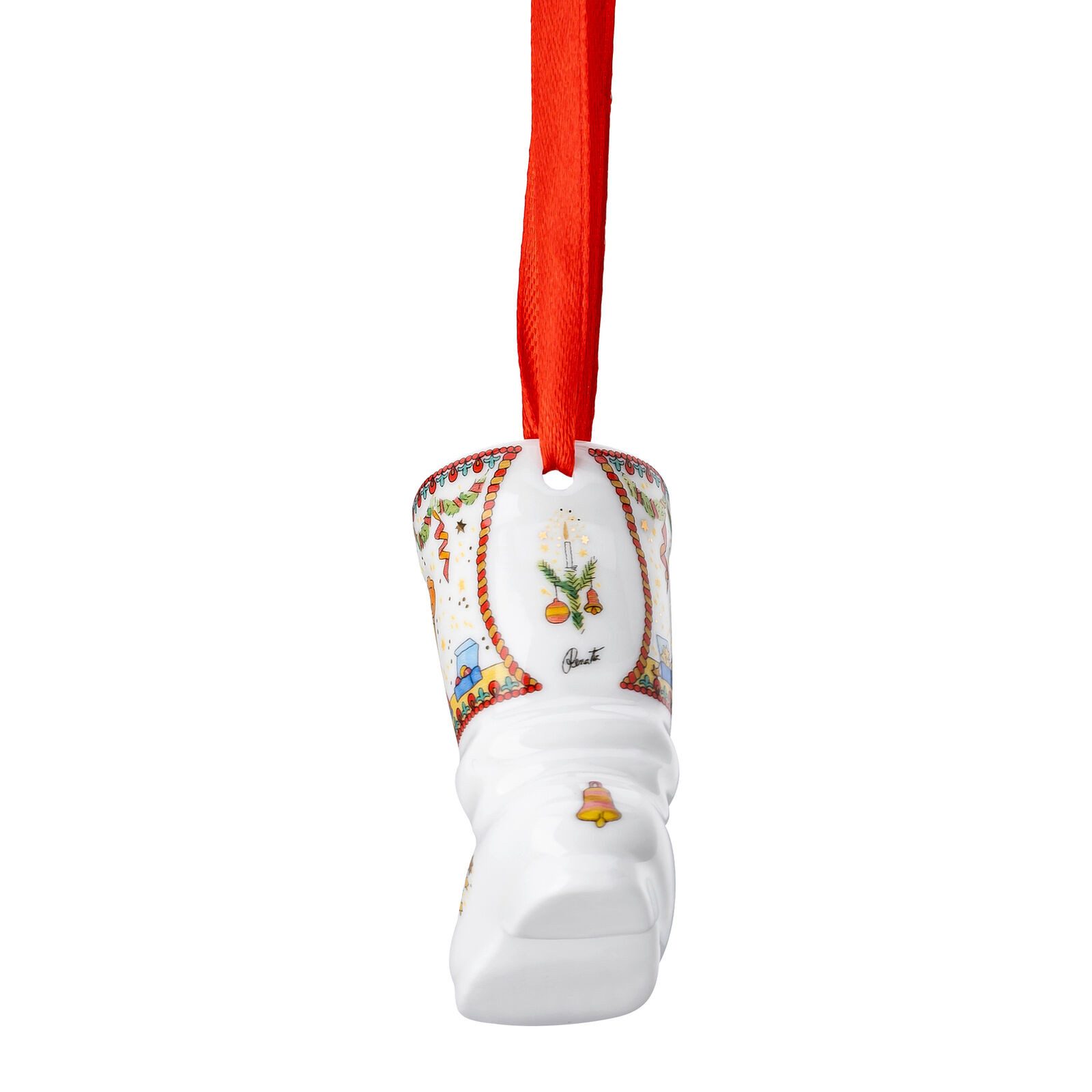 Hutschenreuther Christbaumschmuck Porzellanstiefel Weihnachtsstiefel 2024 in OVP, Sammelobjekt mit OVP (Originalverpackung)