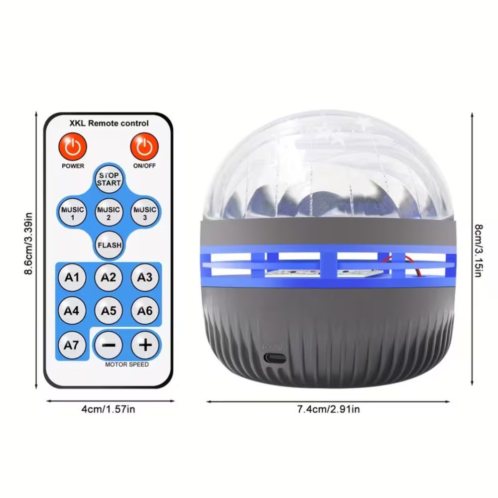 Wrischan Nachtlicht LED Sternenhimmel Projektor Licht RGB Aurora Deckenlampe USB, RGB Farbwechsel, dimmbar, USB betrieben, Fernbedienung Steuerung