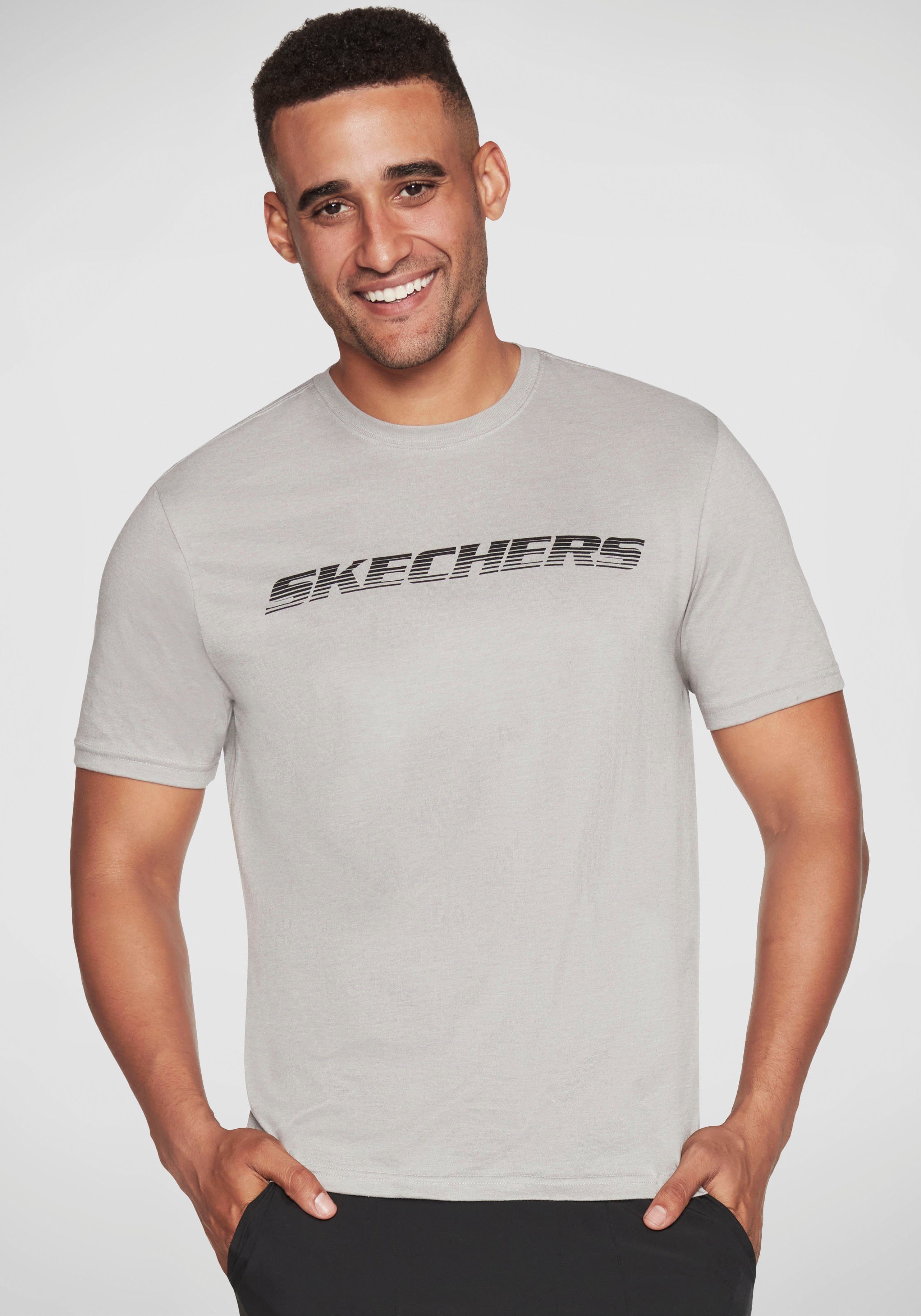 Skechers T-Shirt MOTION TEE grau | Sport-T-Shirts