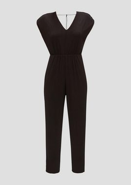 s.Oliver BLACK LABEL Overall Plissierter Jumpsuit aus Mesh