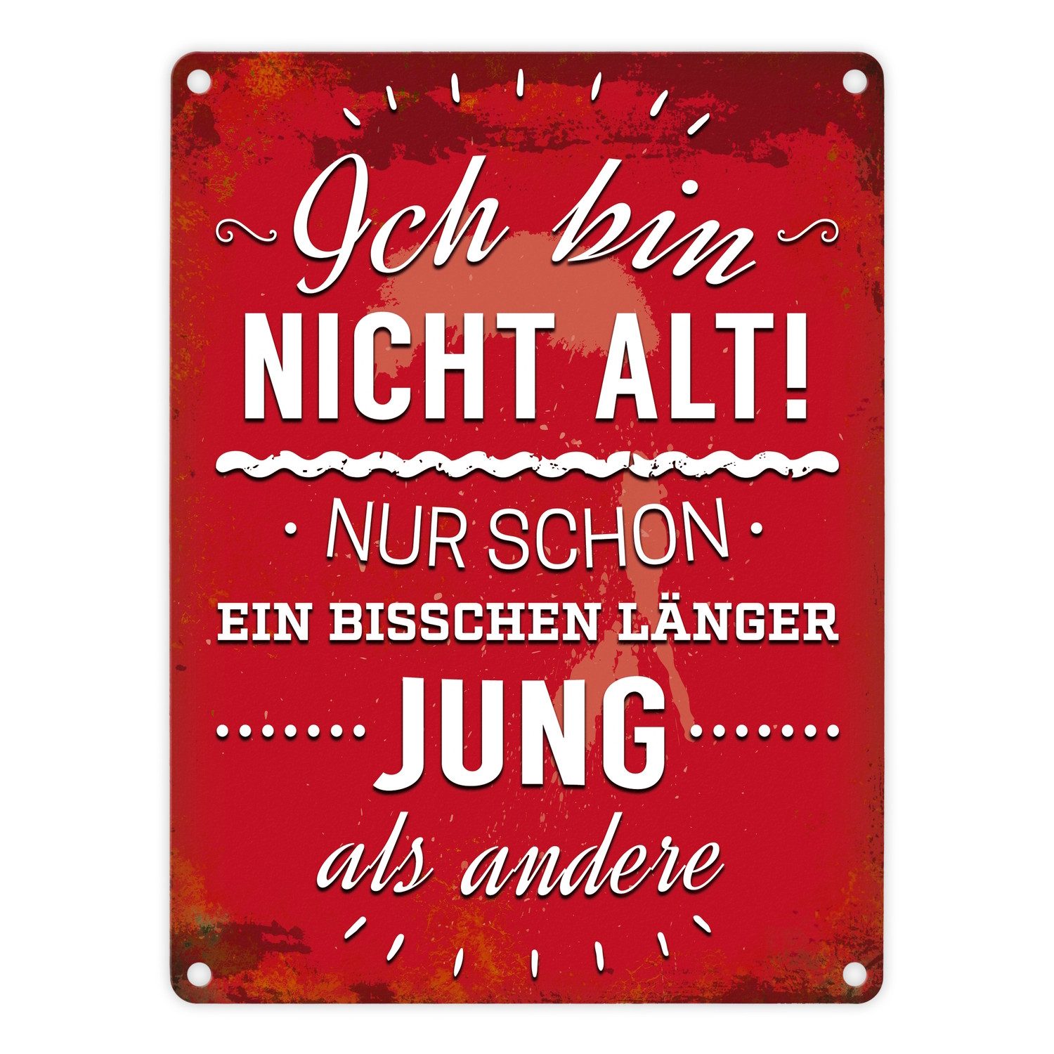 Metallschild Metallschild mit Spruch: Ich bin nicht alt! Nur schon ein ...
